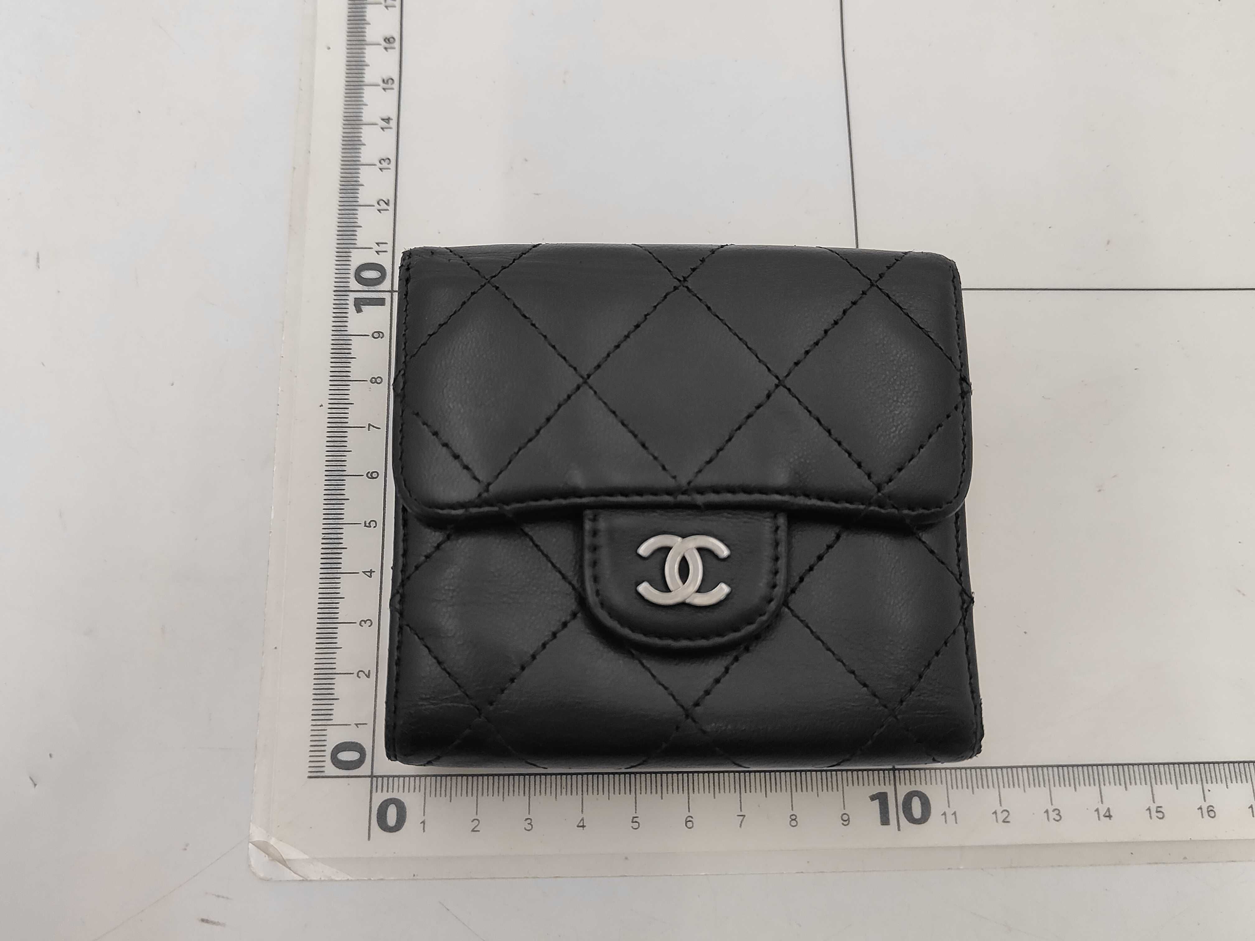lambskin wallet with Coco Mark and double snap closure, with original seal. — view 2