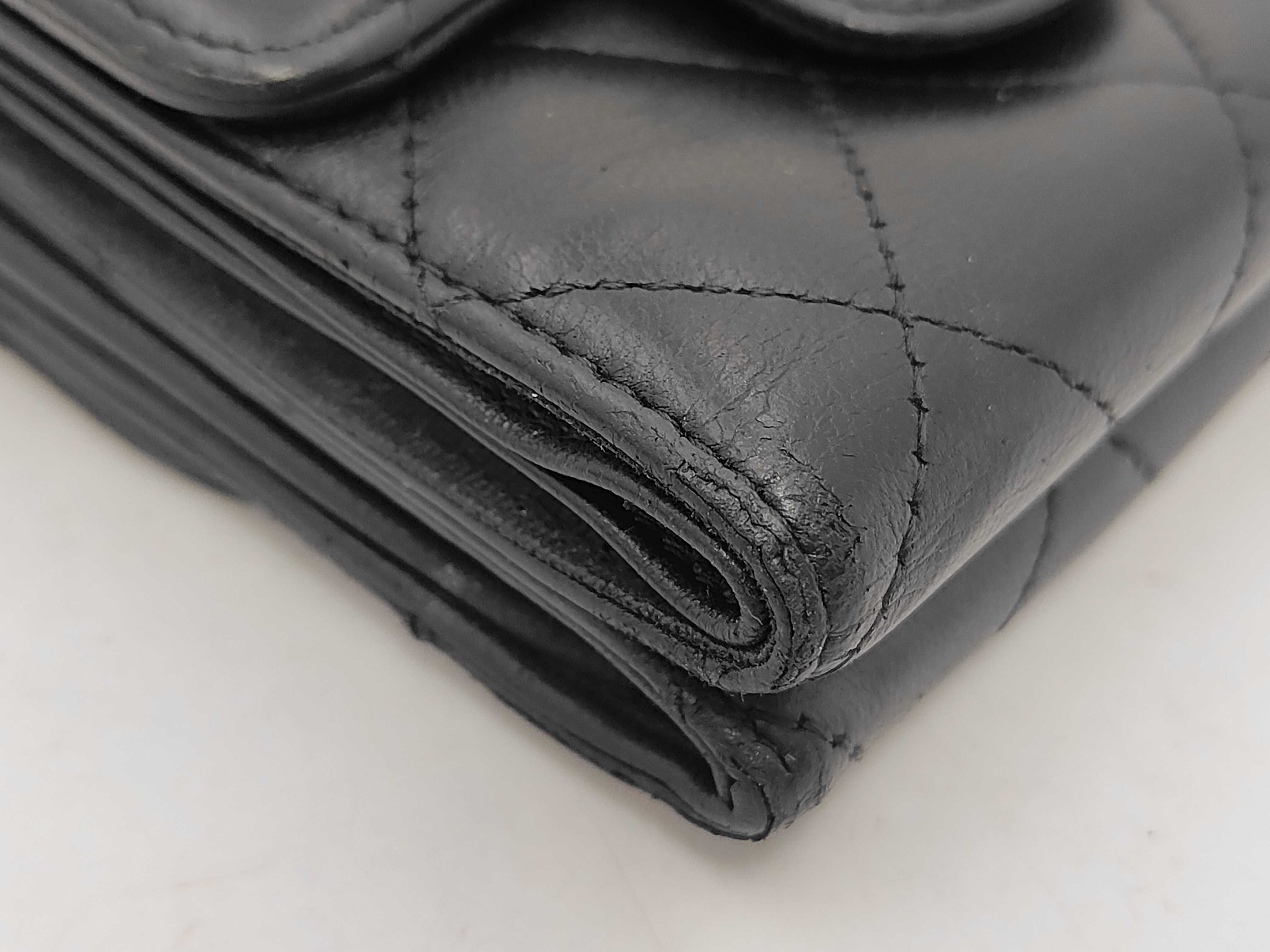 lambskin wallet with Coco Mark and double snap closure, with original seal. — view 7