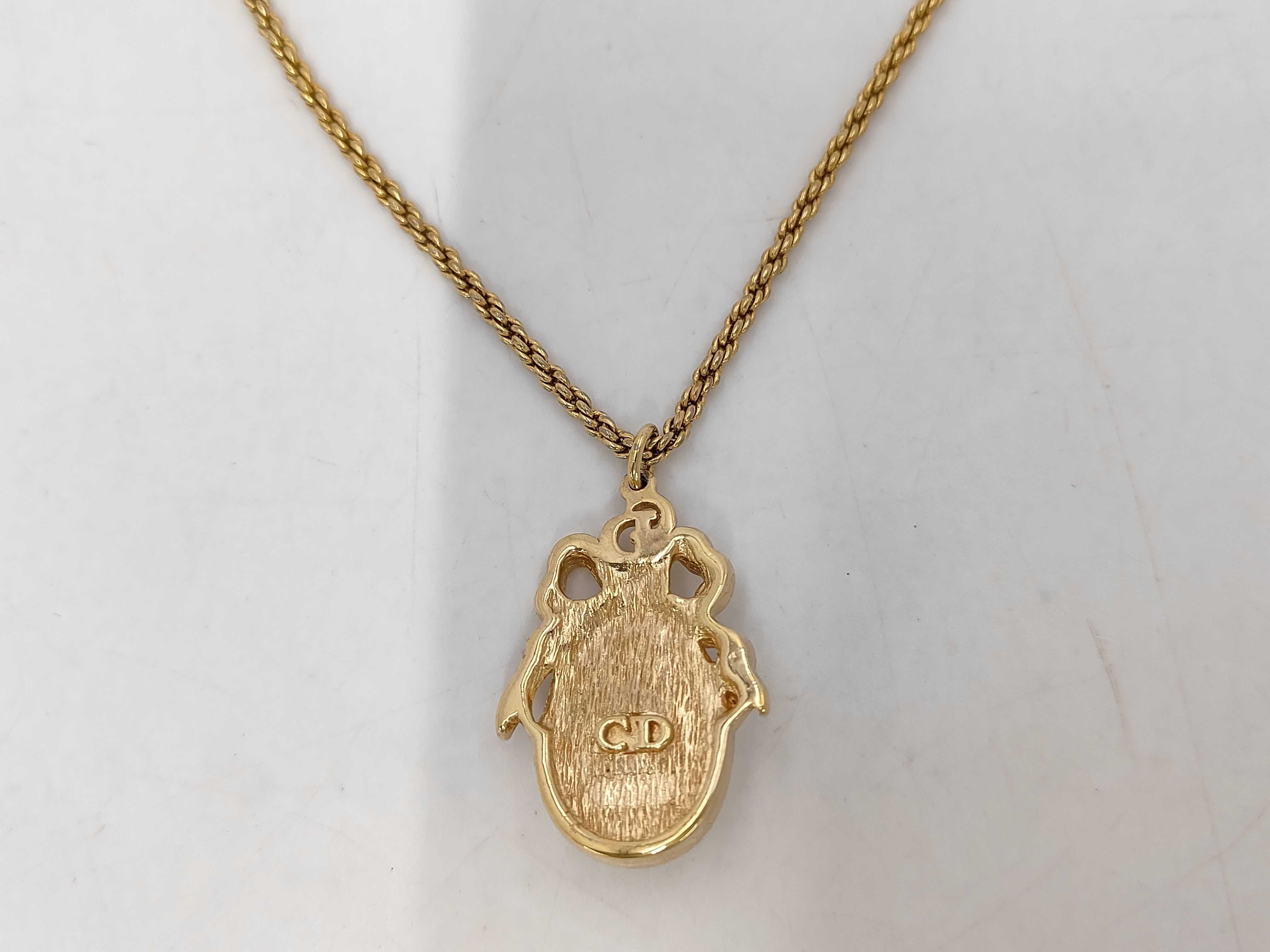 Pearl Ribbon Gold Necklace — view 2