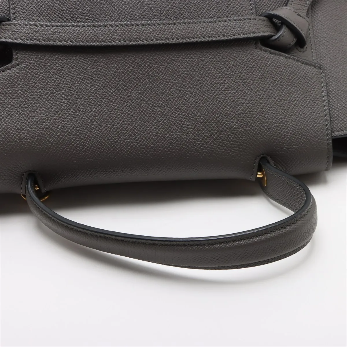 Belt Bag Micro Leather 2-Way Handbag, Gray — view 5