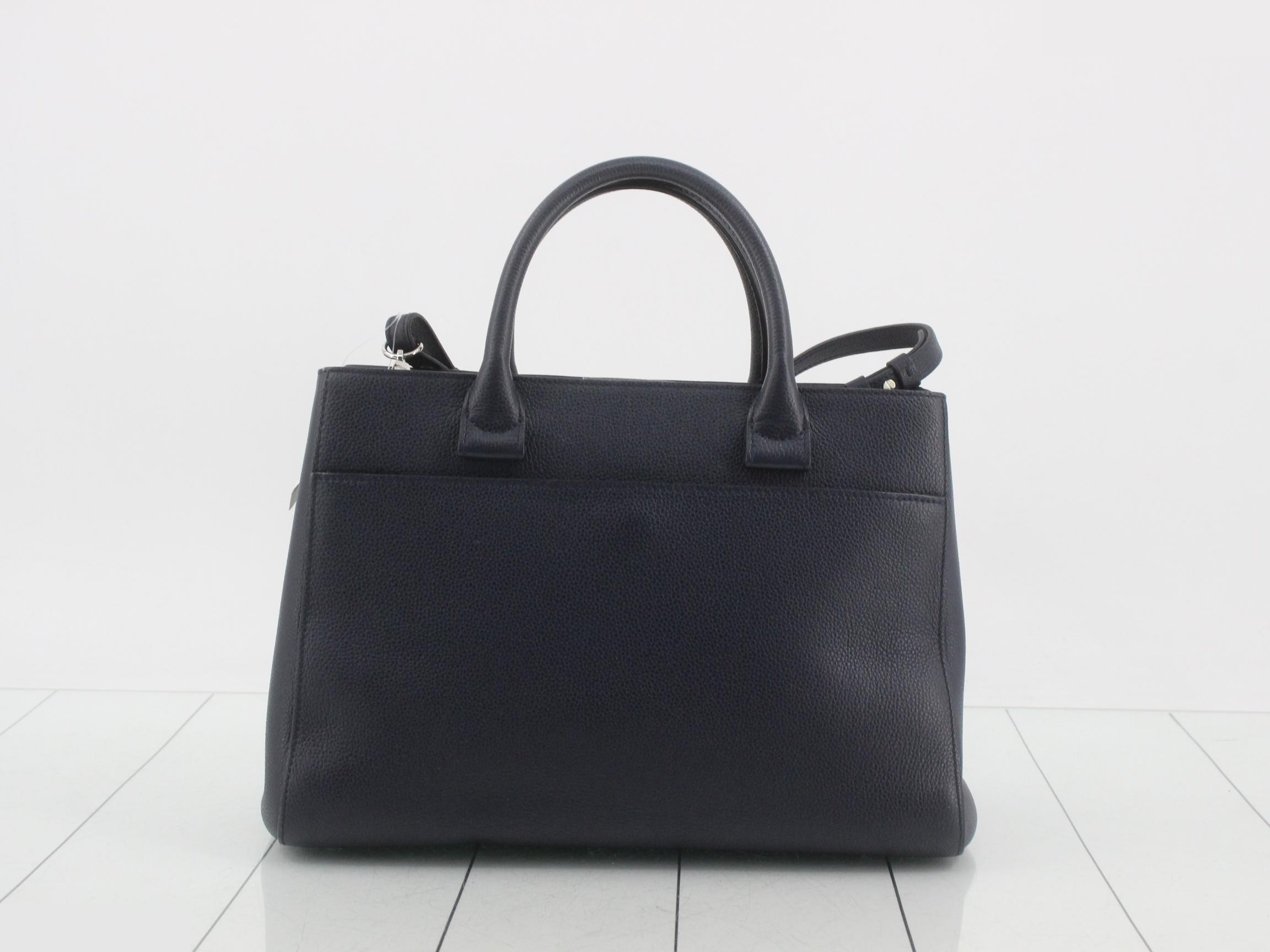 Neo Executive Tote Leather 2-Way Shoulder/Handbag Navy — view 2