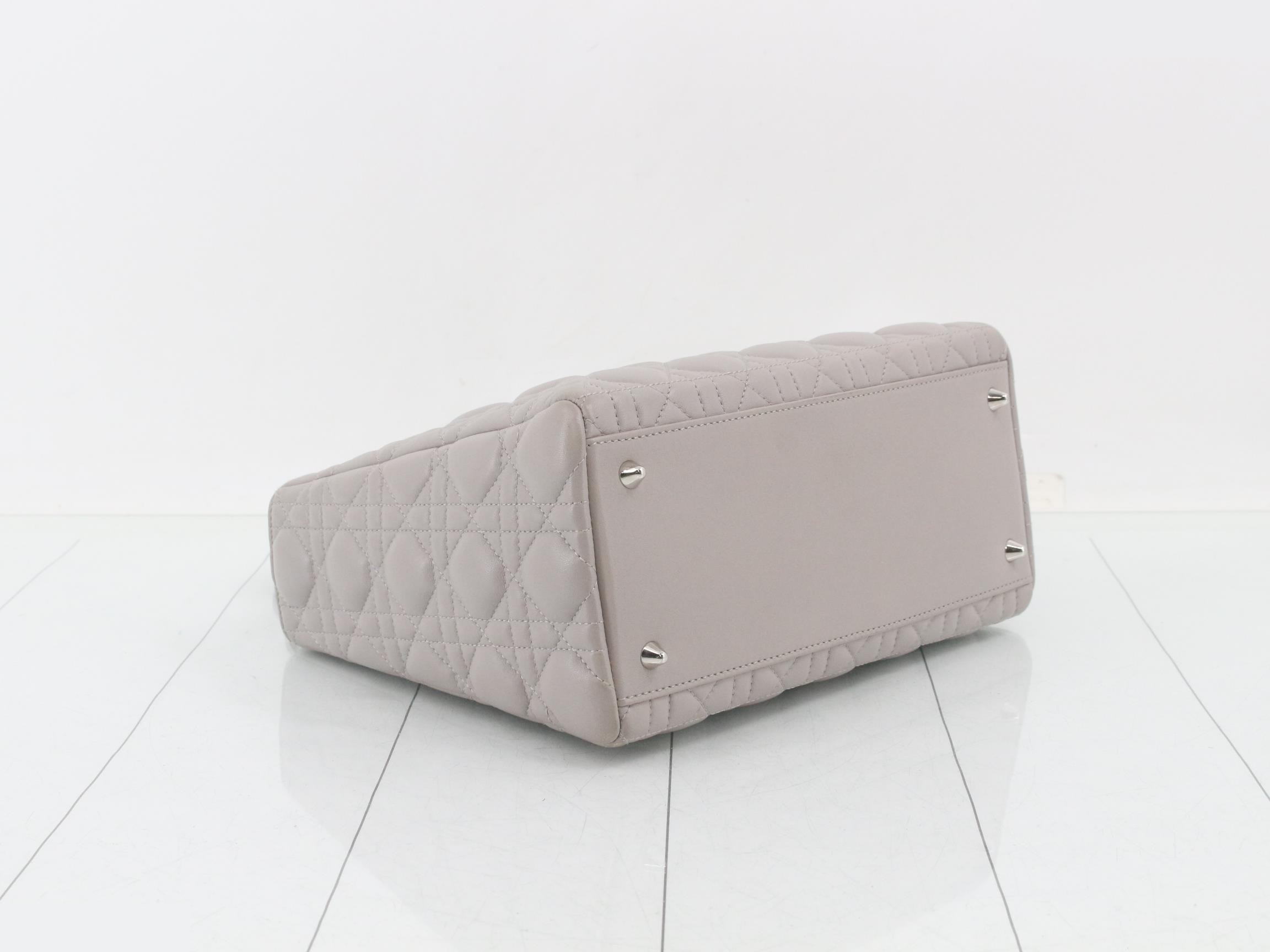 Lady Dior Cannage Grey Lambskin — view 5