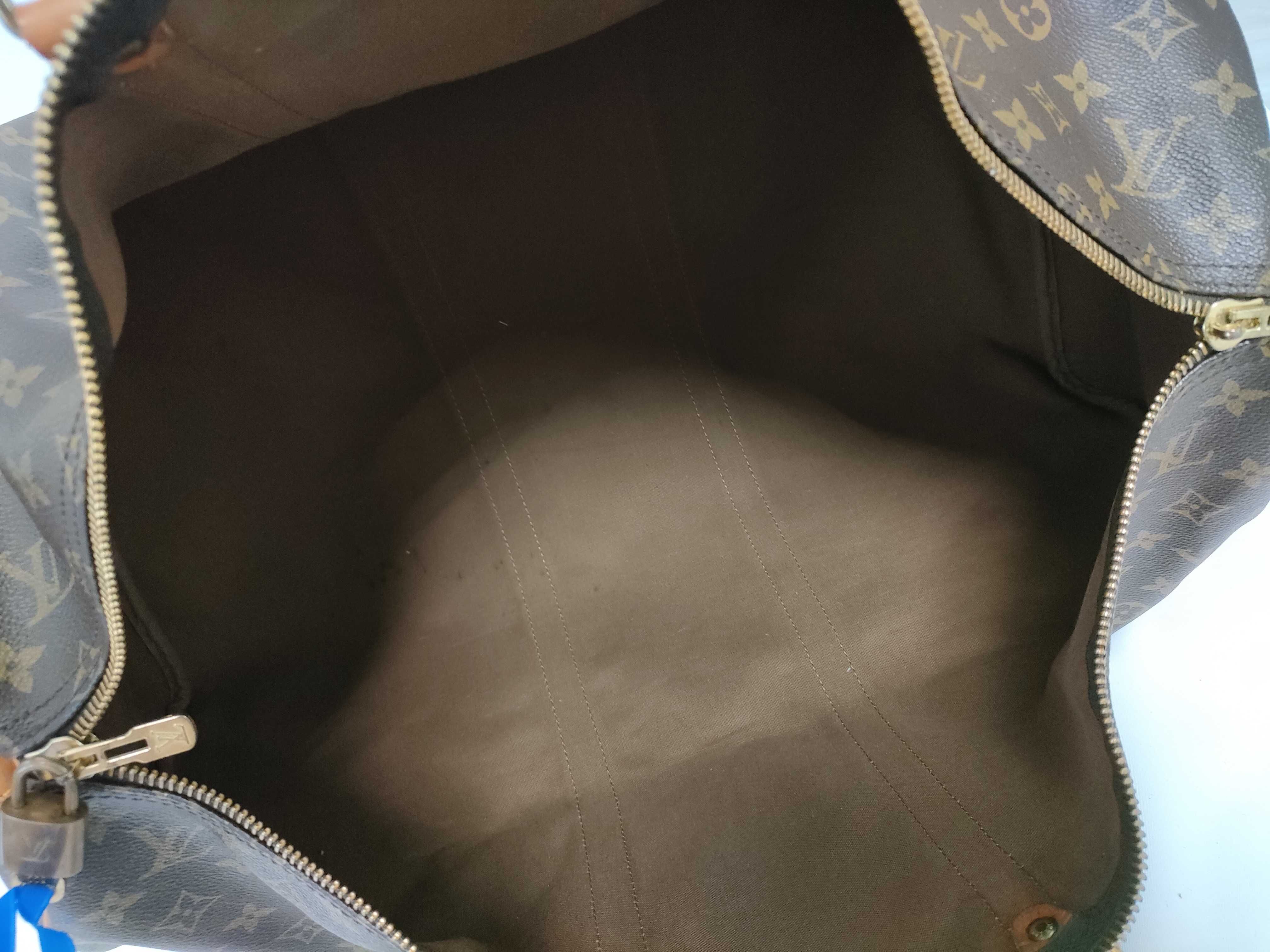 Monogram Keepall Bandoulière 55 M41414 SH0960 Brown Boston Bag — view 11