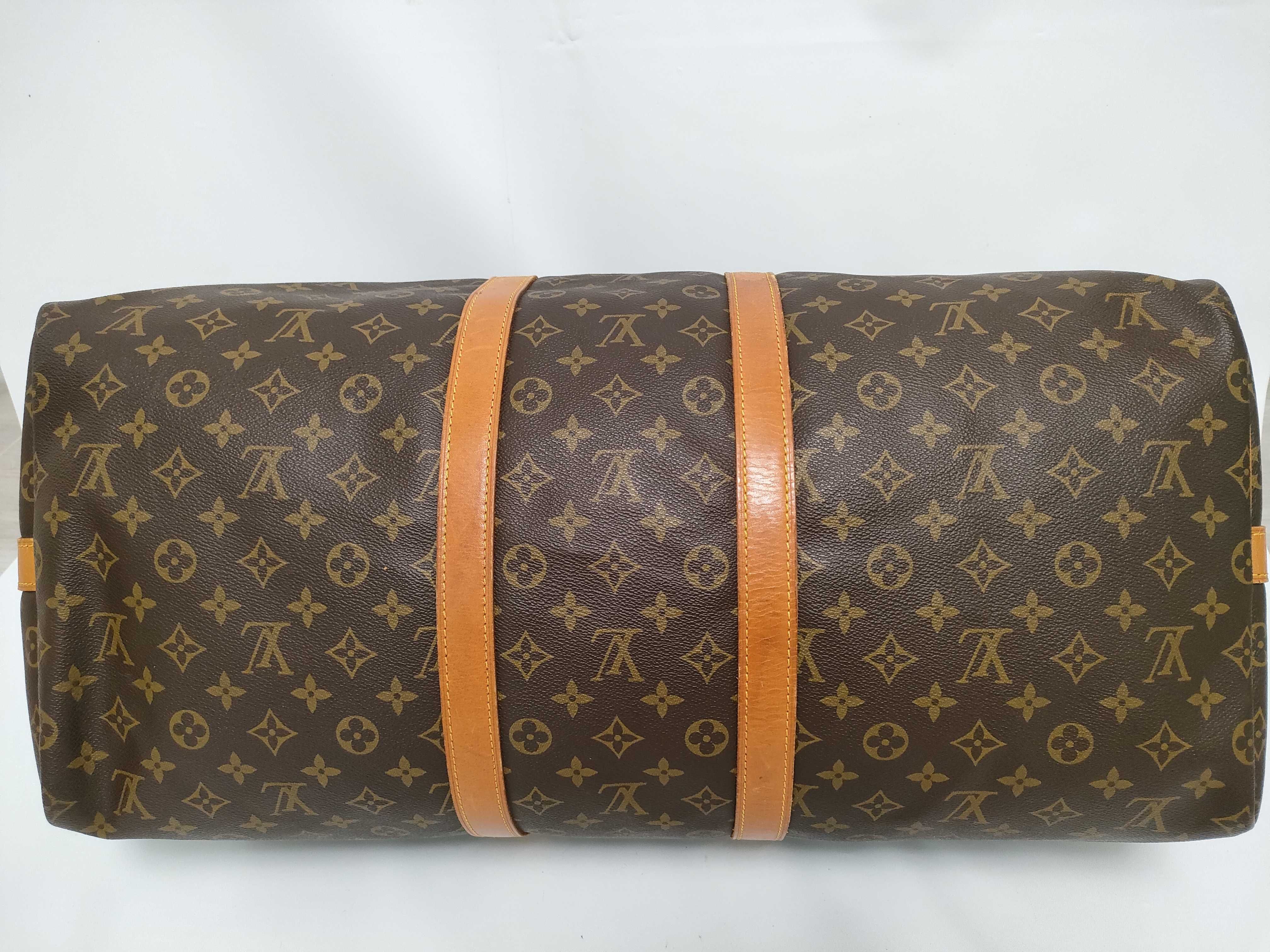 Monogram Keepall Bandoulière 55 M41414 SH0960 Brown Boston Bag — view 3