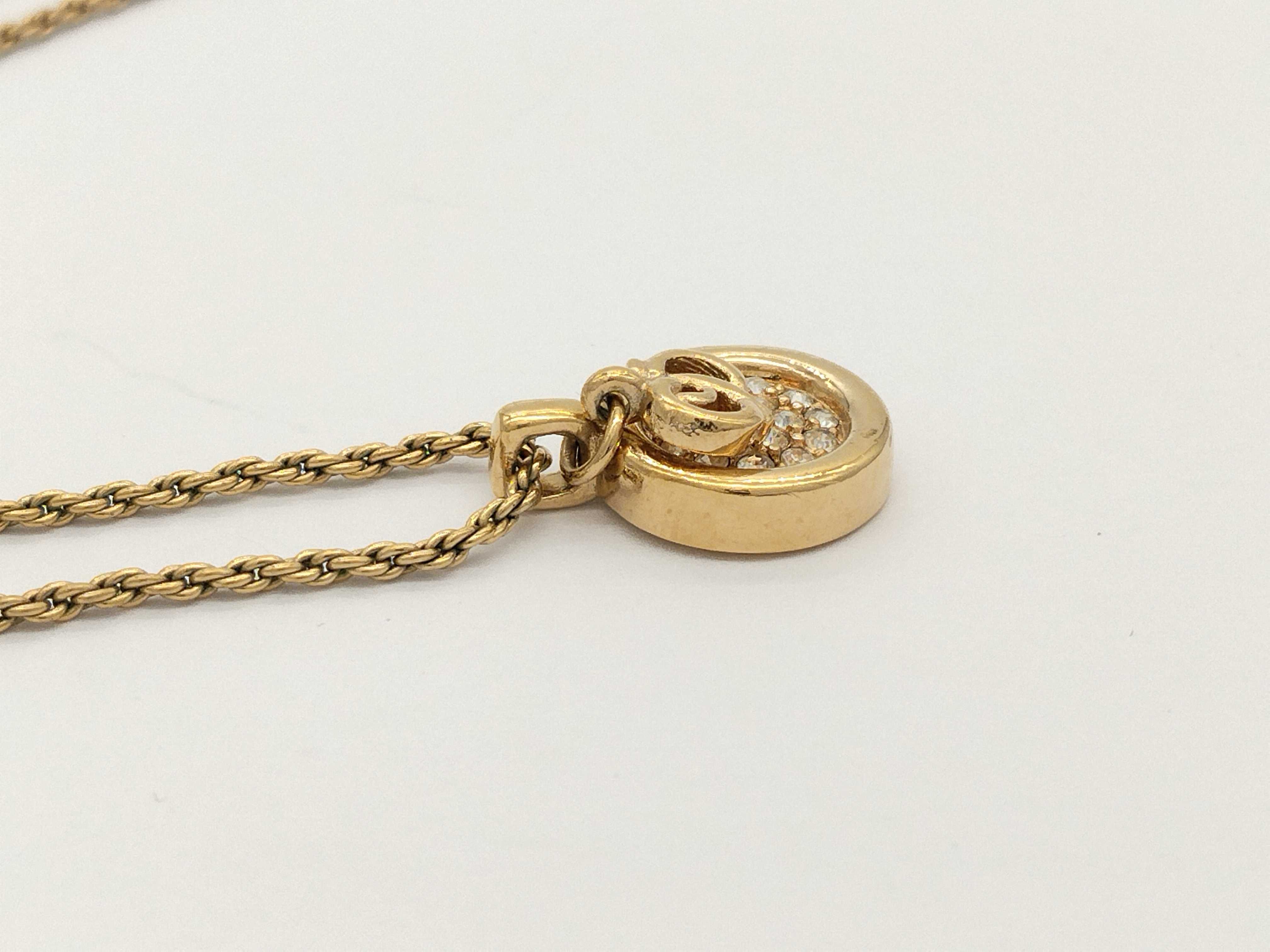 CD Rhinestone Swing Necklace — view 3