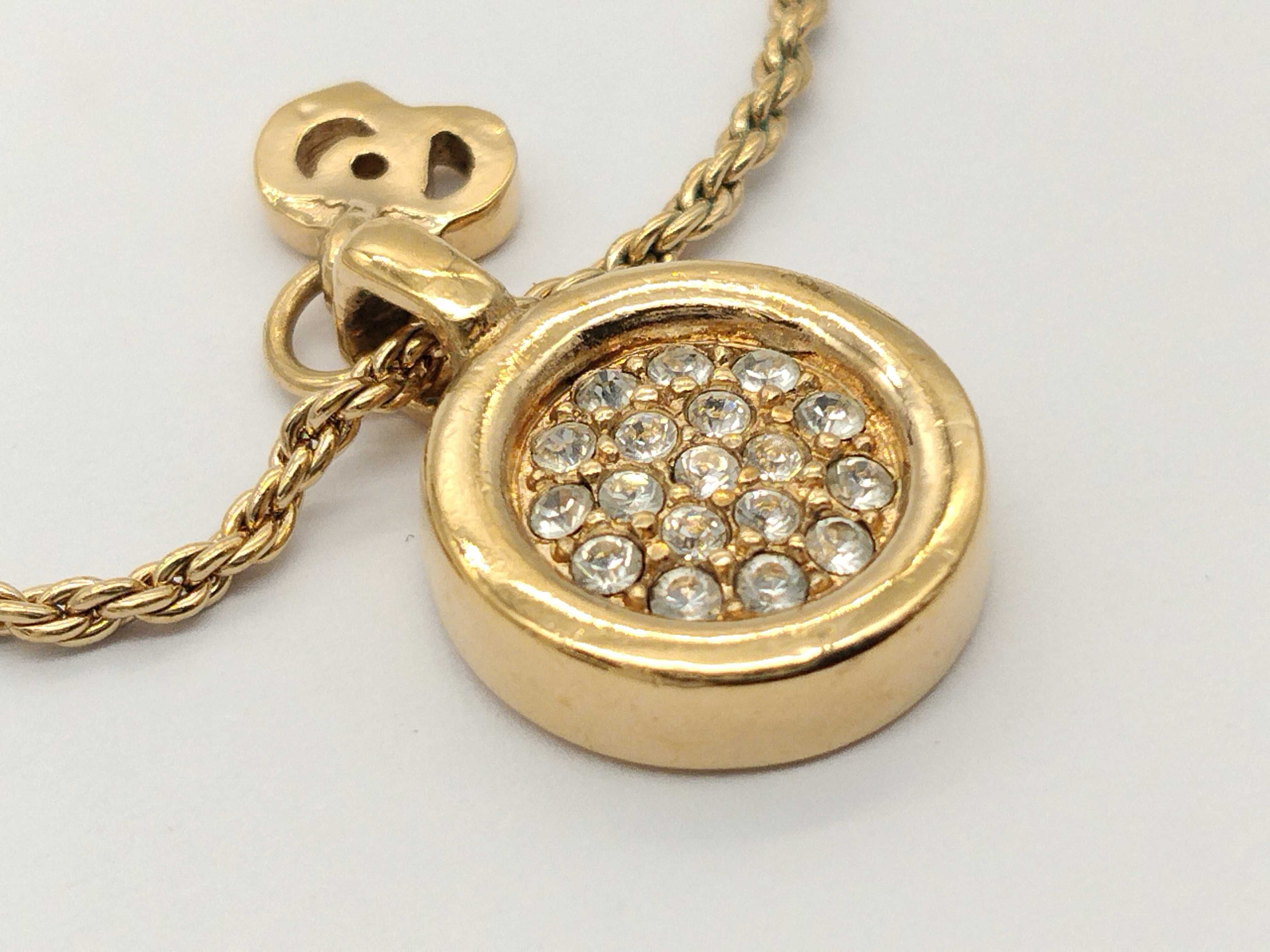 CD Rhinestone Swing Necklace — view 9
