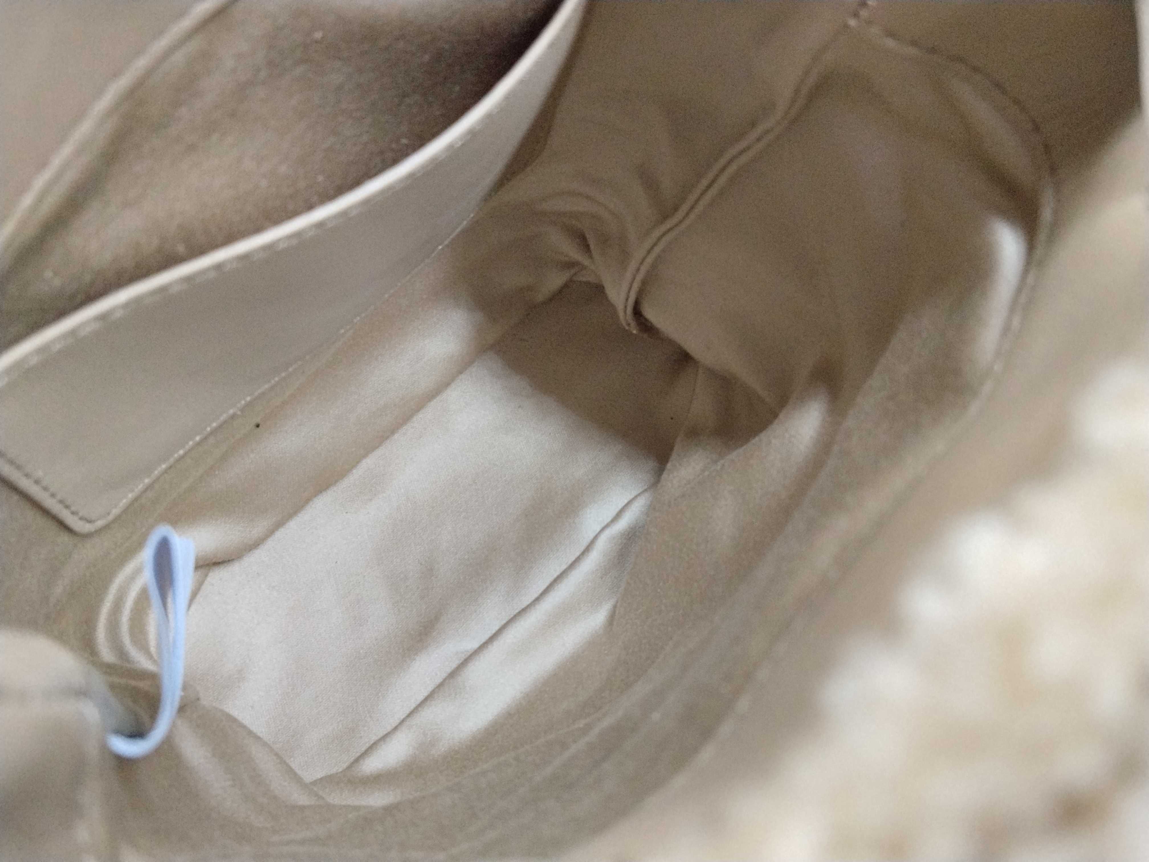 Shearling and Leather Shoulder Bag, Beige, 5NF460 (Shoulder Bag) — view 8