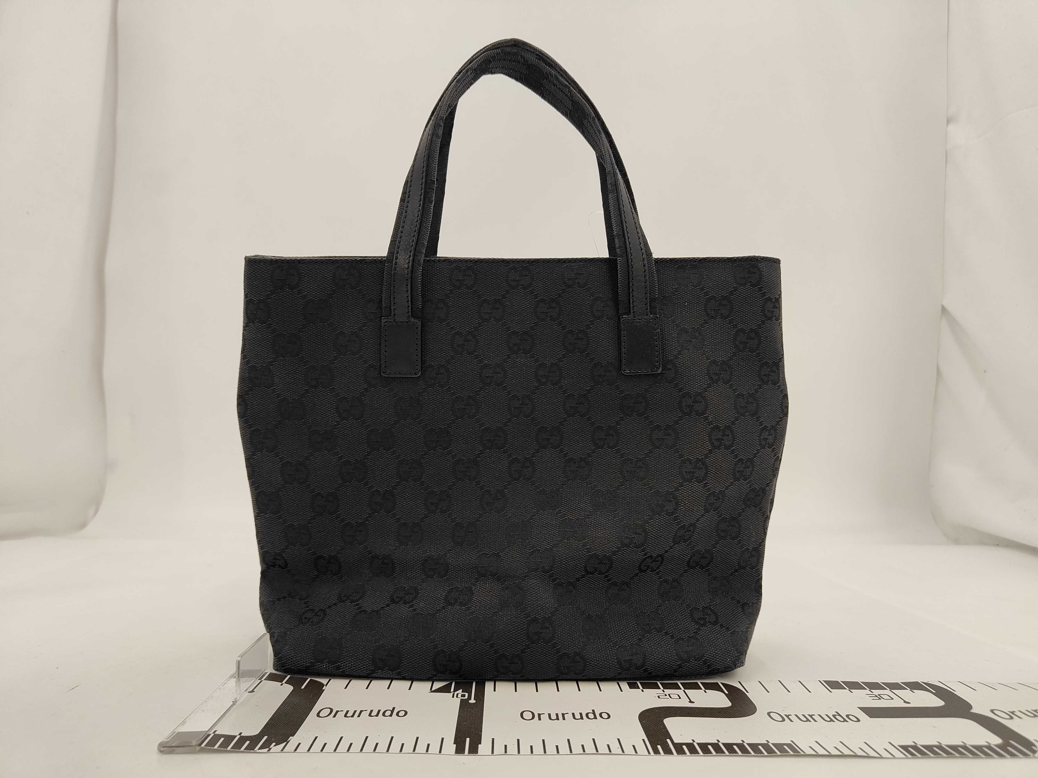 GG Canvas Tote Bag, Black, 002-1080 (Tote Bag) — view 2