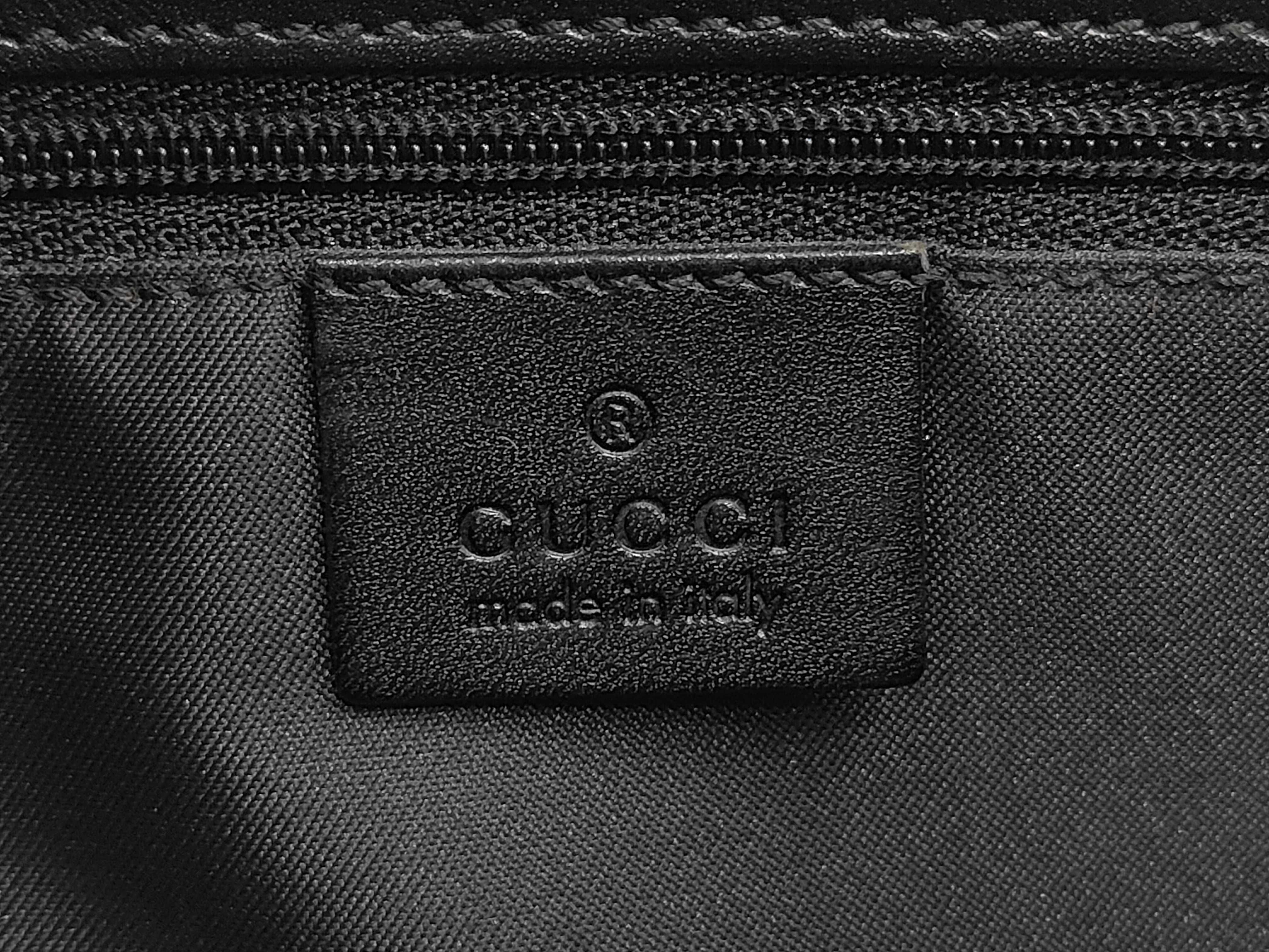 GG Canvas Tote Bag, Black, 002-1080 (Tote Bag) — view 9
