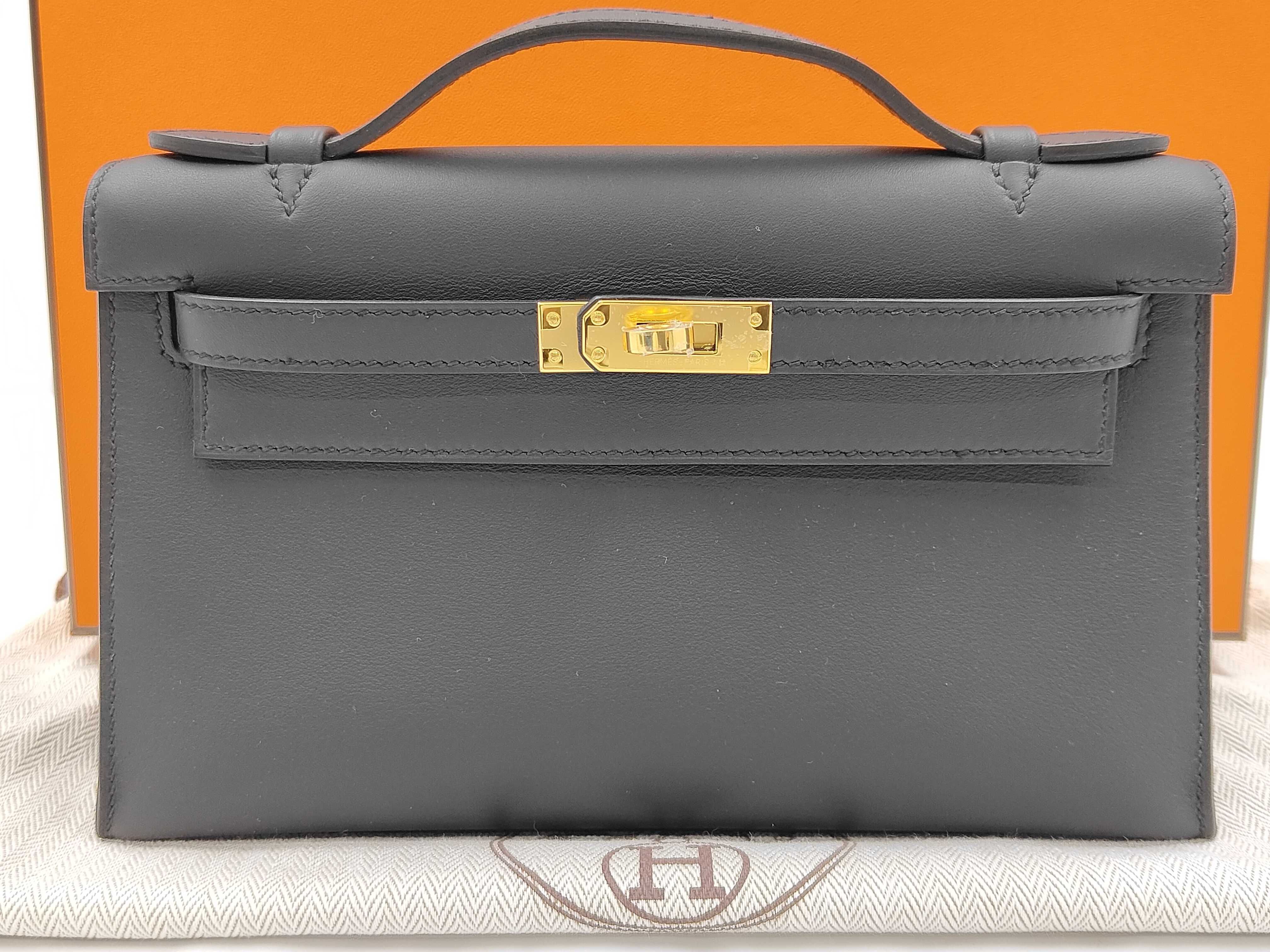 Pocket Kelly Noir (K stamp) handbag