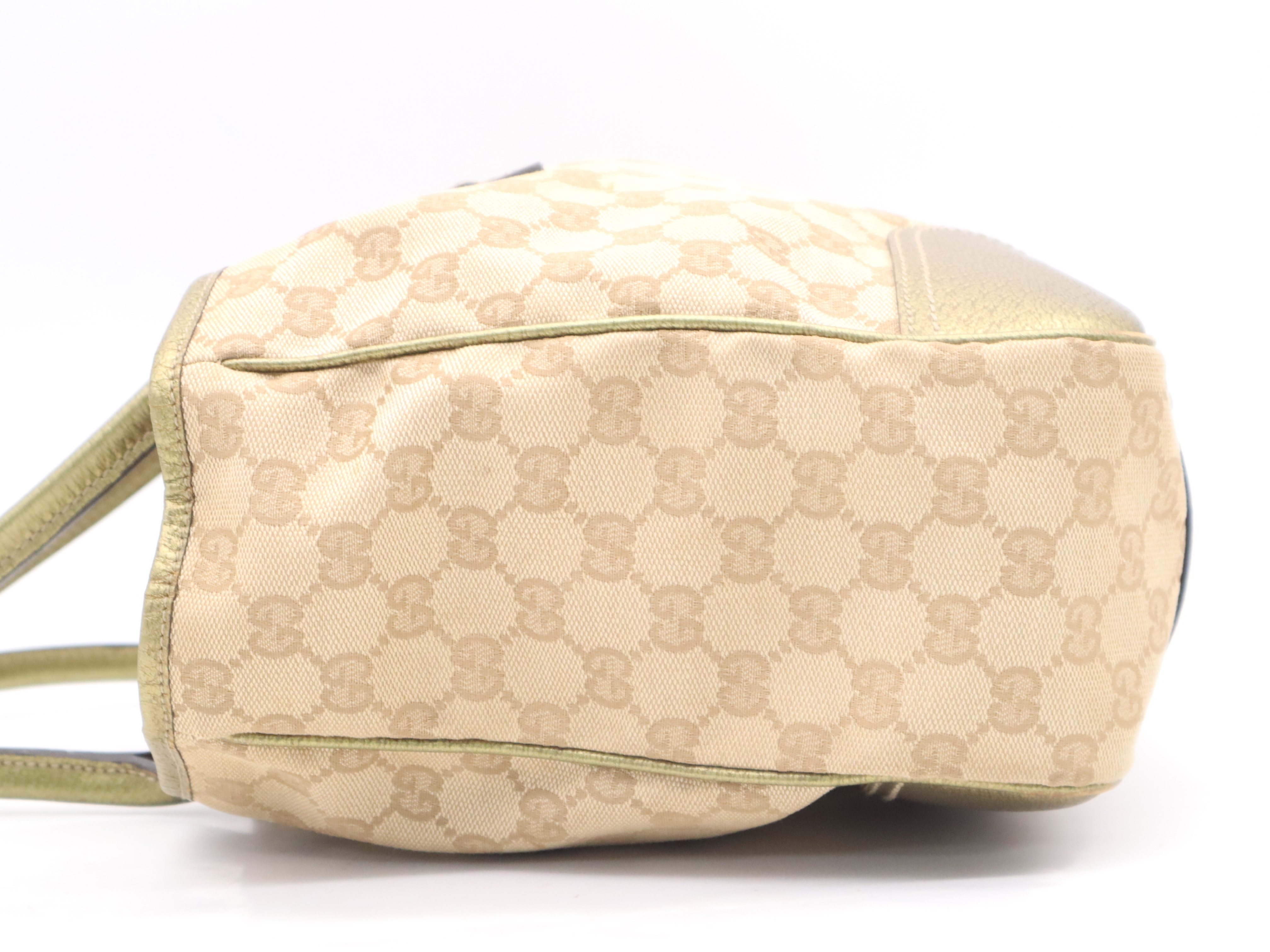 136805 GG Canvas GG Pattern Tote Bag Gold Tote Bag — view 3
