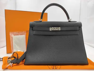 Kelly 32 Sellier Togo Black I Handbag
