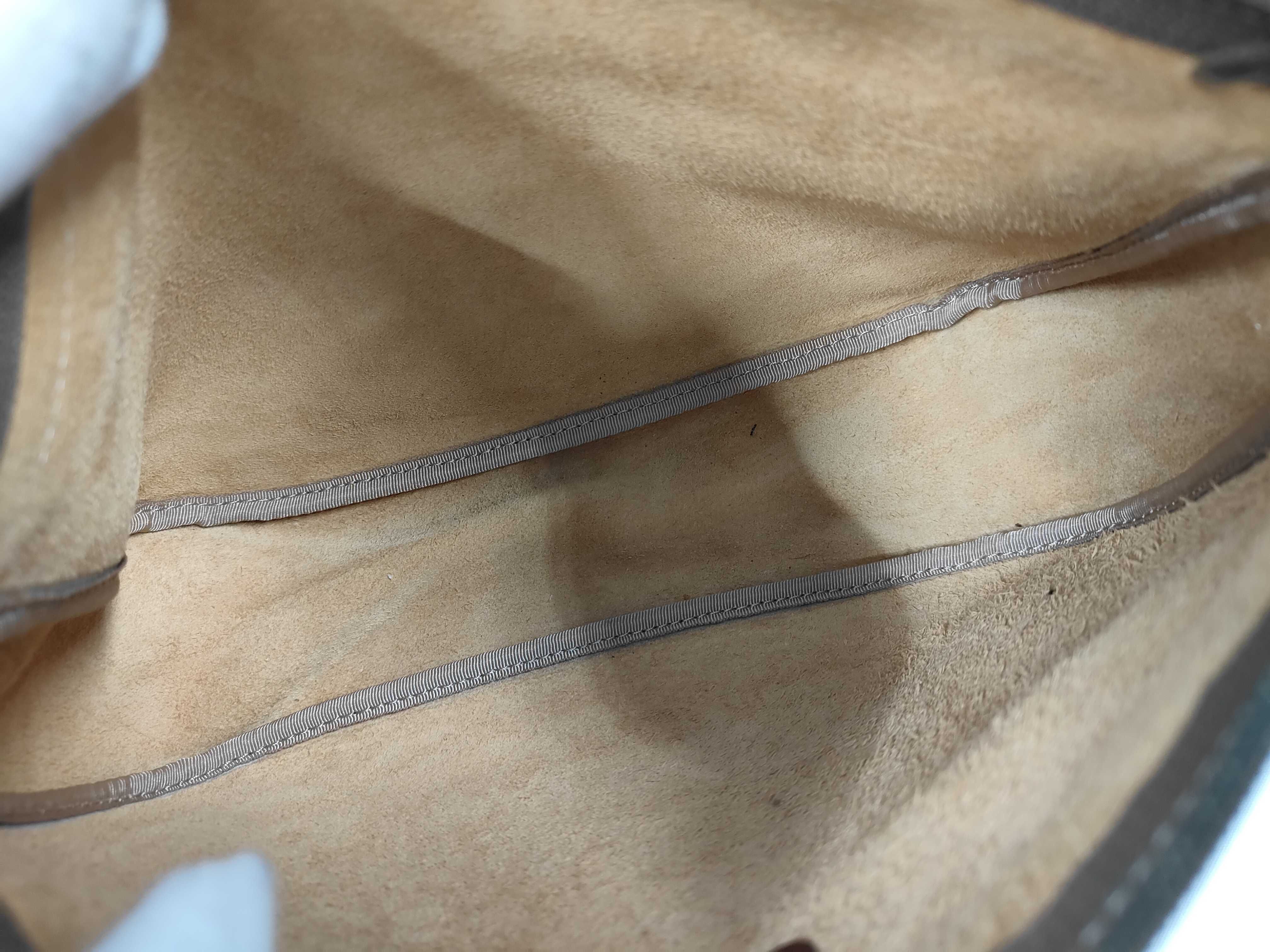 Anagram Leather Shoulder Bag, Brown - Shoulder Bag — view 8