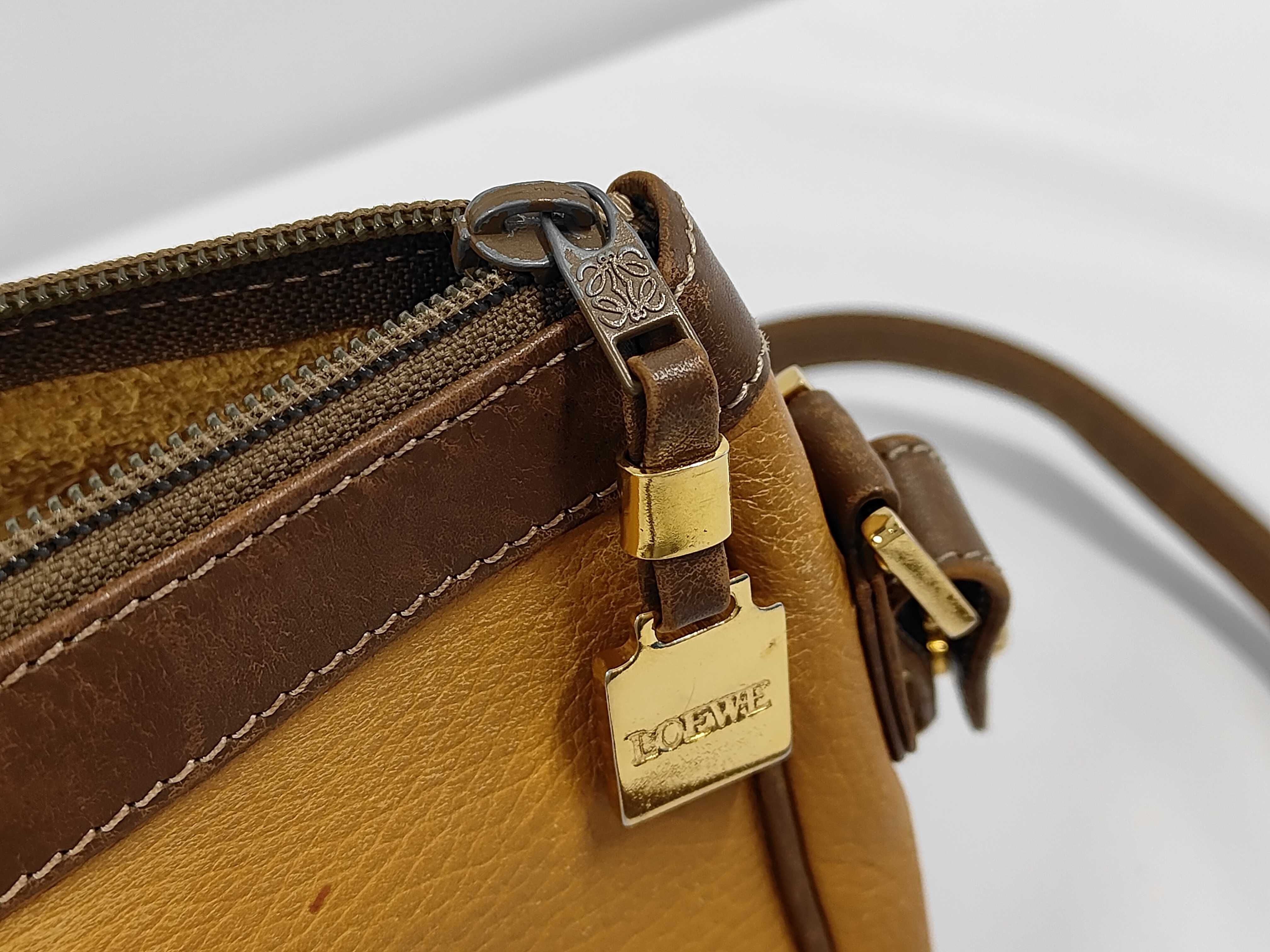 Anagram Leather Shoulder Bag, Brown - Shoulder Bag — view 10