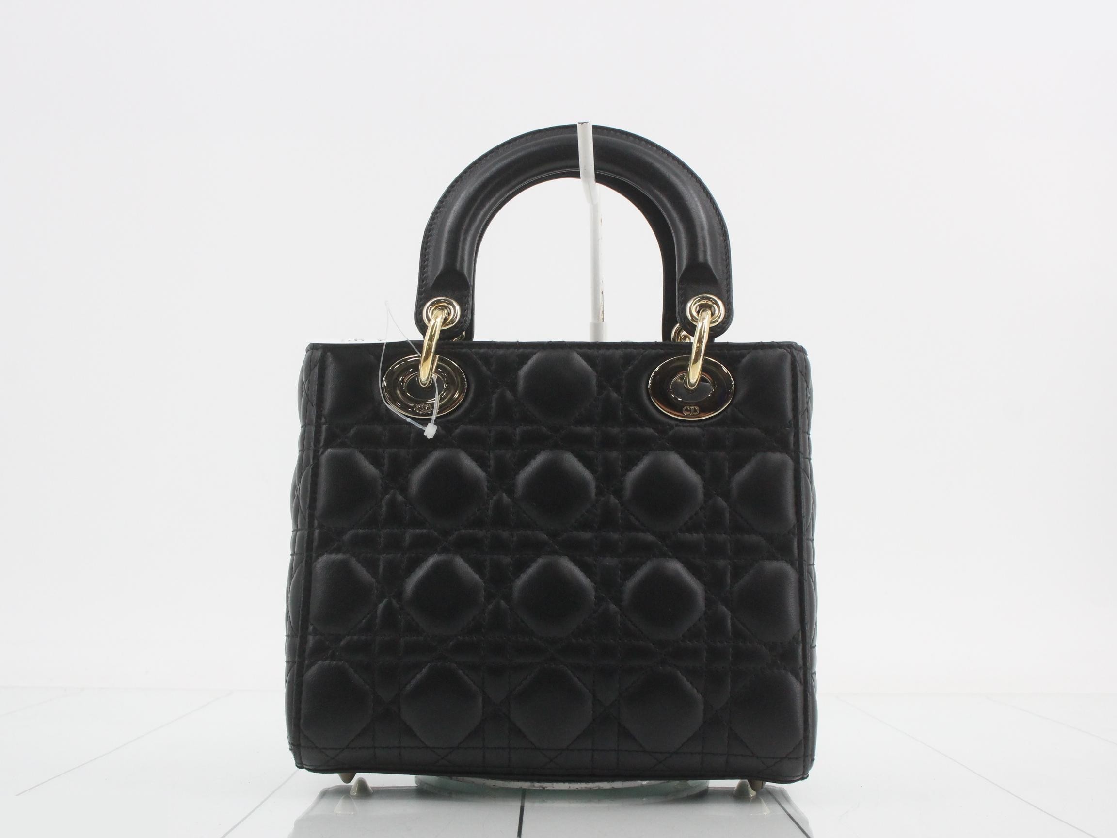 Lady Dior Cannage Small with Strap — view 2