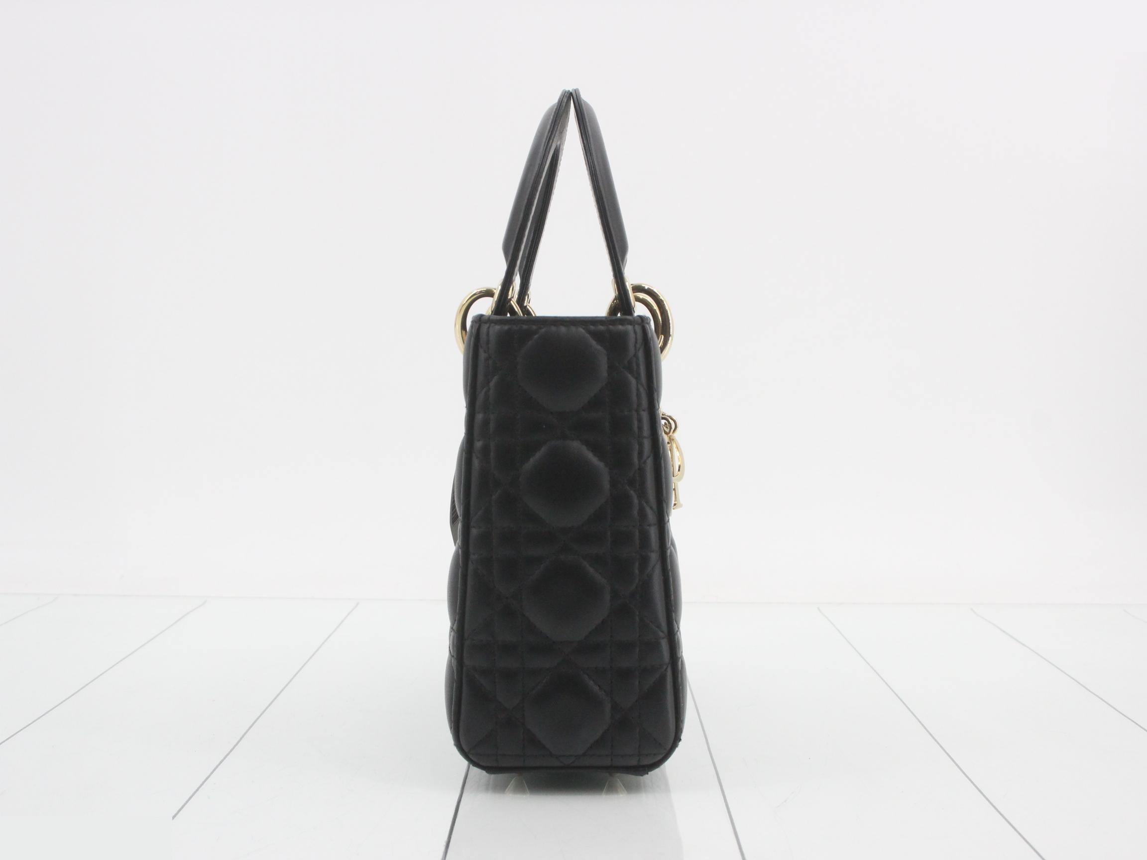 Lady Dior Cannage Small with Strap — view 4