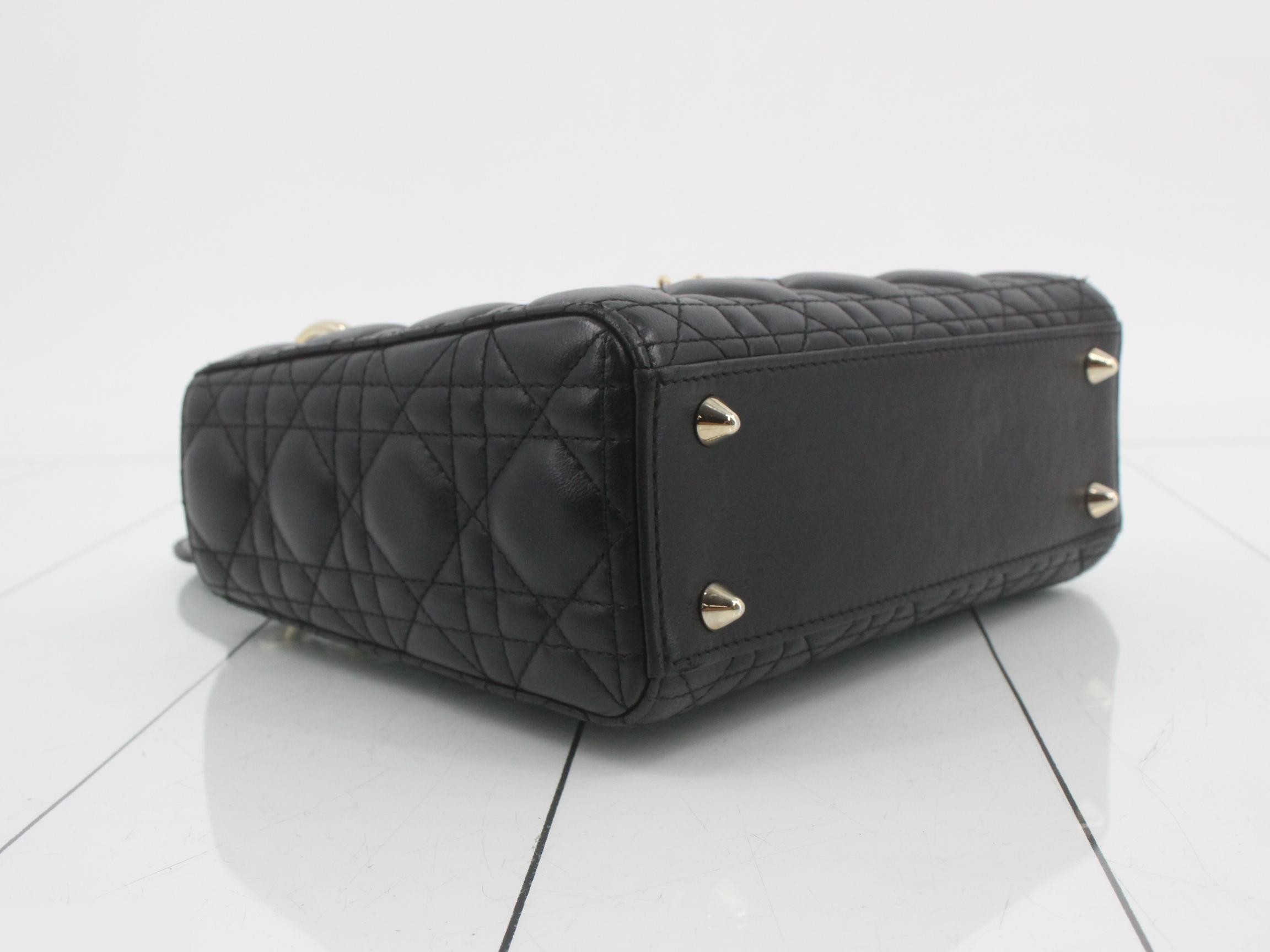 Lady Dior Cannage Small with Strap — view 5