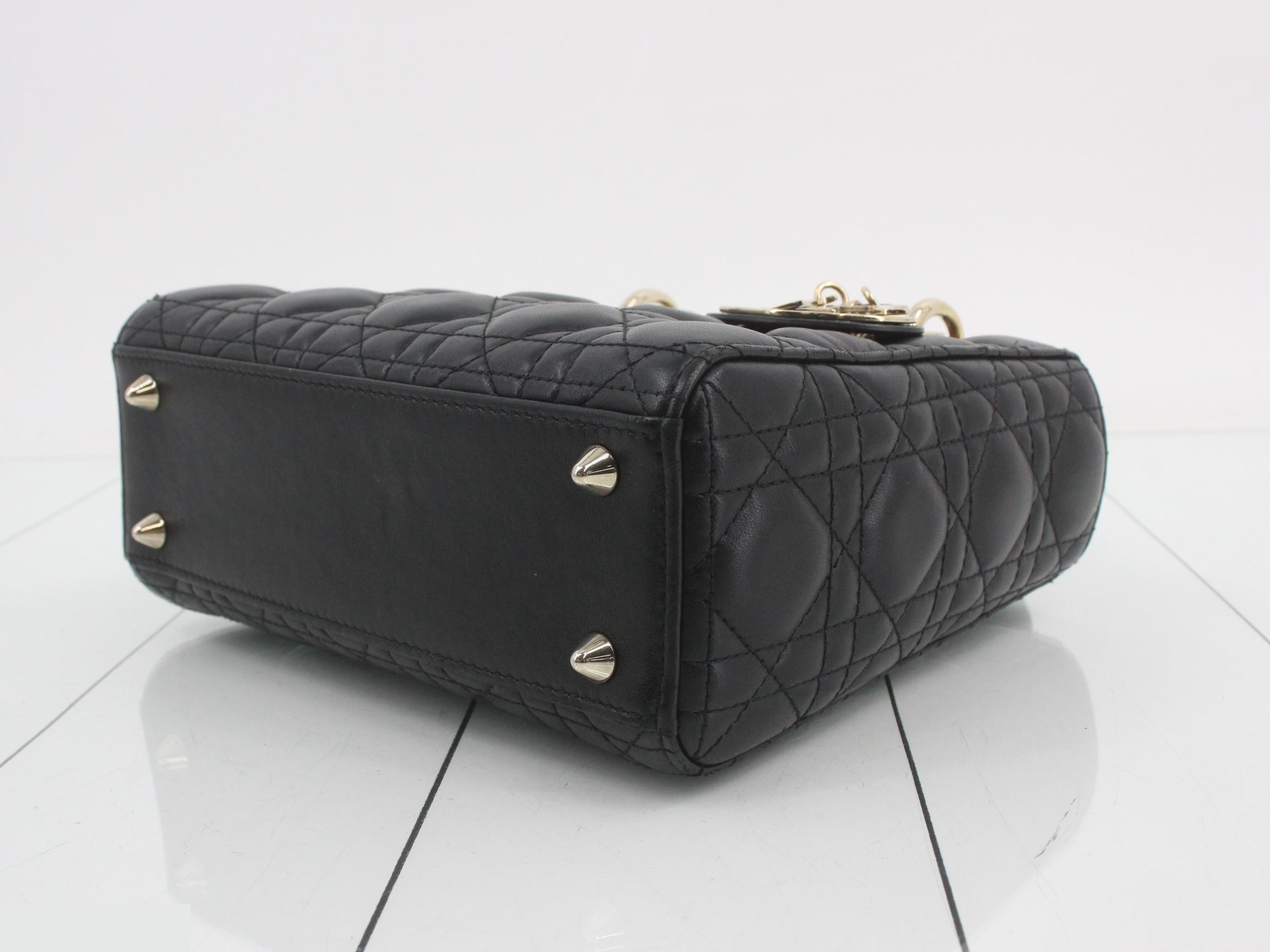 Lady Dior Cannage Small with Strap — view 6
