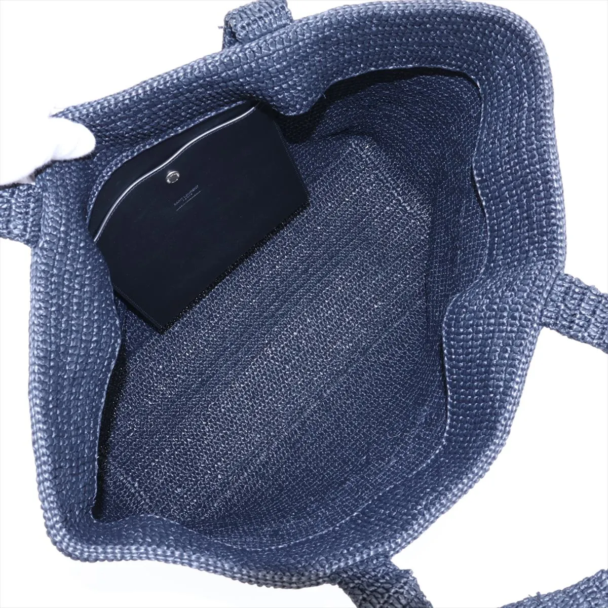 Raffia Tote Bag, Black, 756269 — view 7