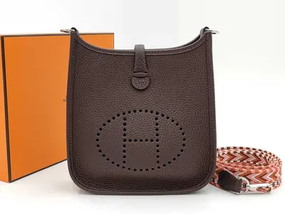 Evelyne TPM Bordeaux Silver Hardware B Stamp Taurillon Leather Shoulder Bag