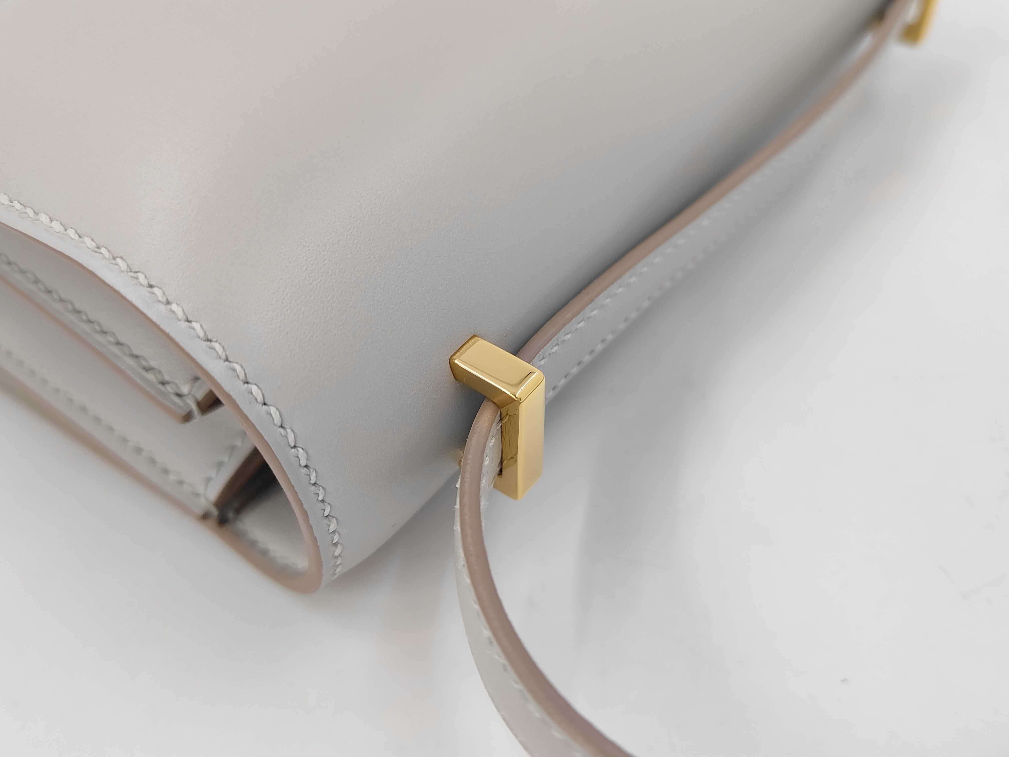 Constance Shoulder Bag with Gold Hardware and K Stamp — view 5
