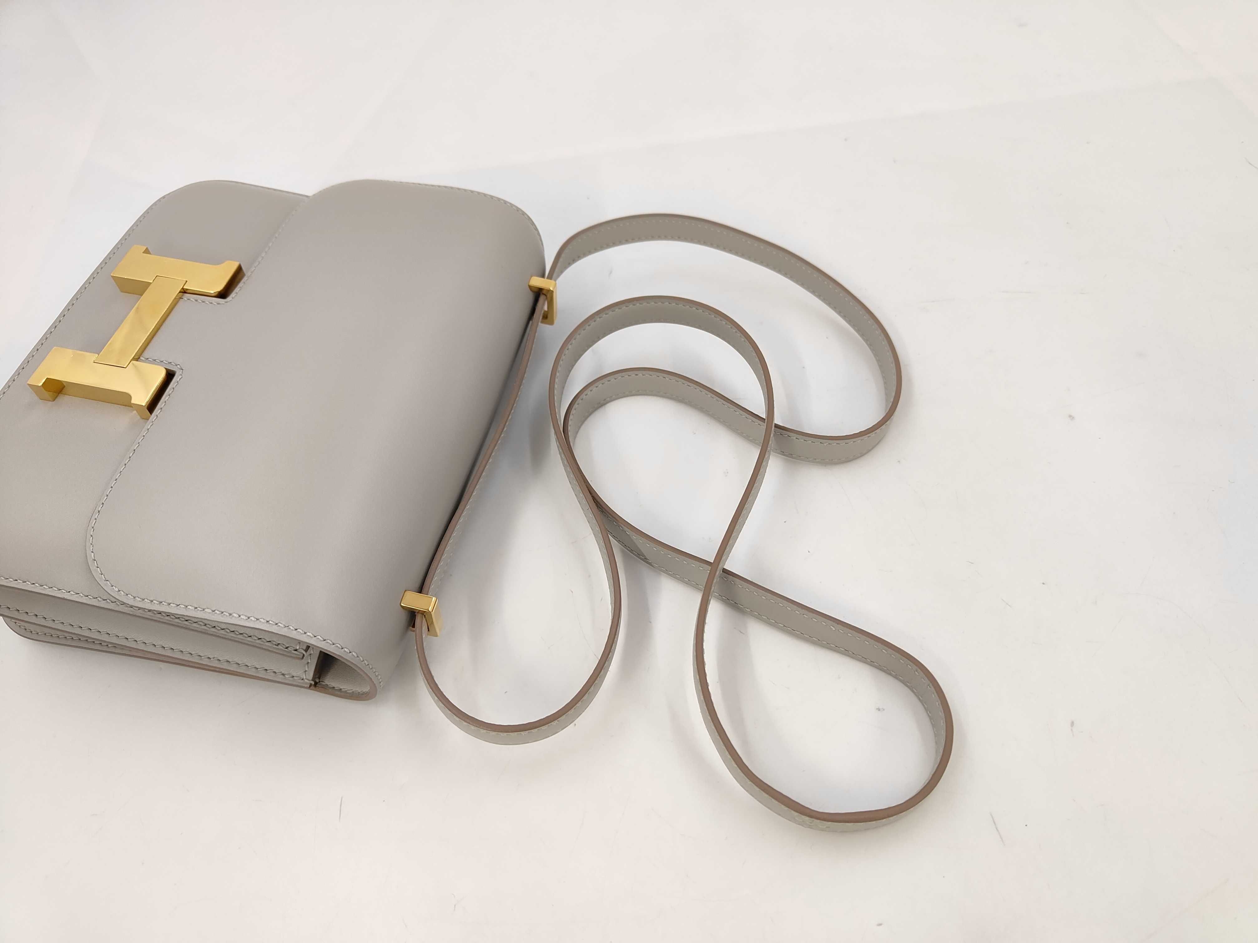 Constance Shoulder Bag with Gold Hardware and K Stamp — view 7