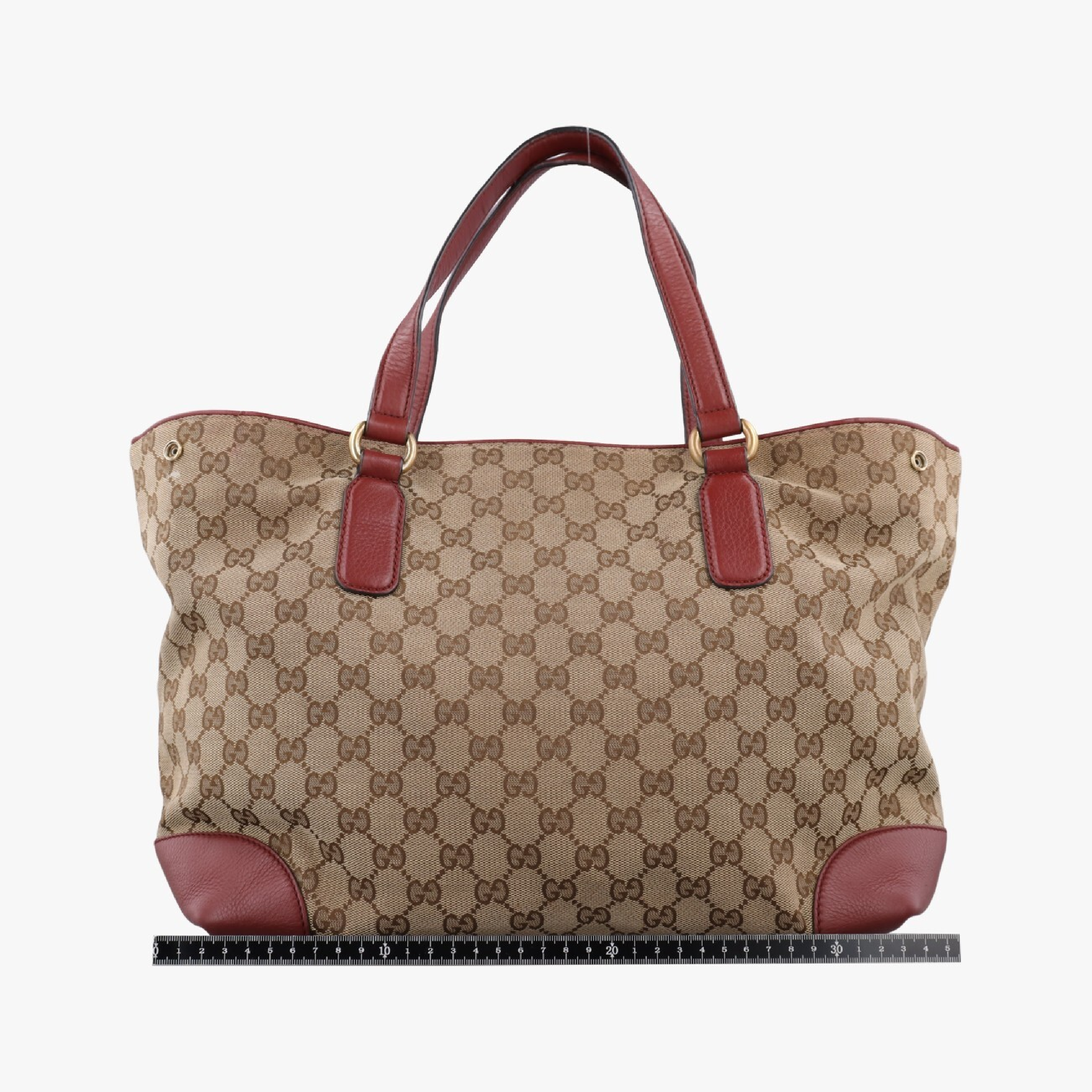 GG Canvas Sherry Red x Beige Canvas x Leather Handbag 296850 C012135459 — view 2