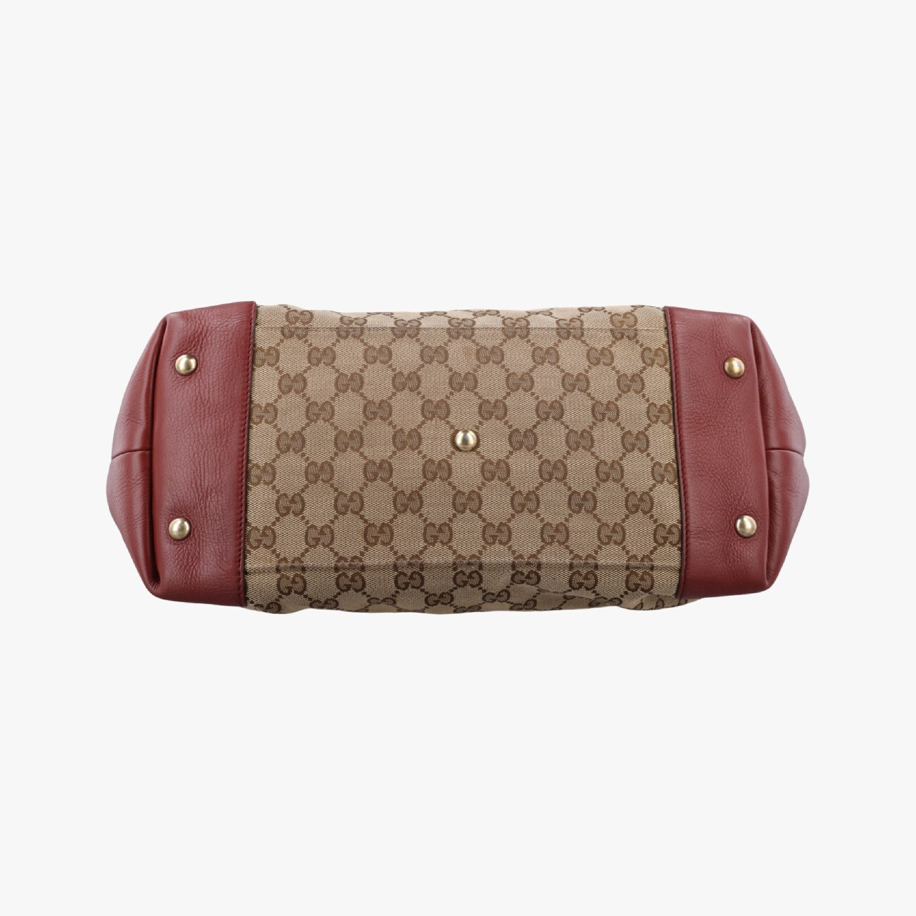 GG Canvas Sherry Red x Beige Canvas x Leather Handbag 296850 C012135459 — view 3