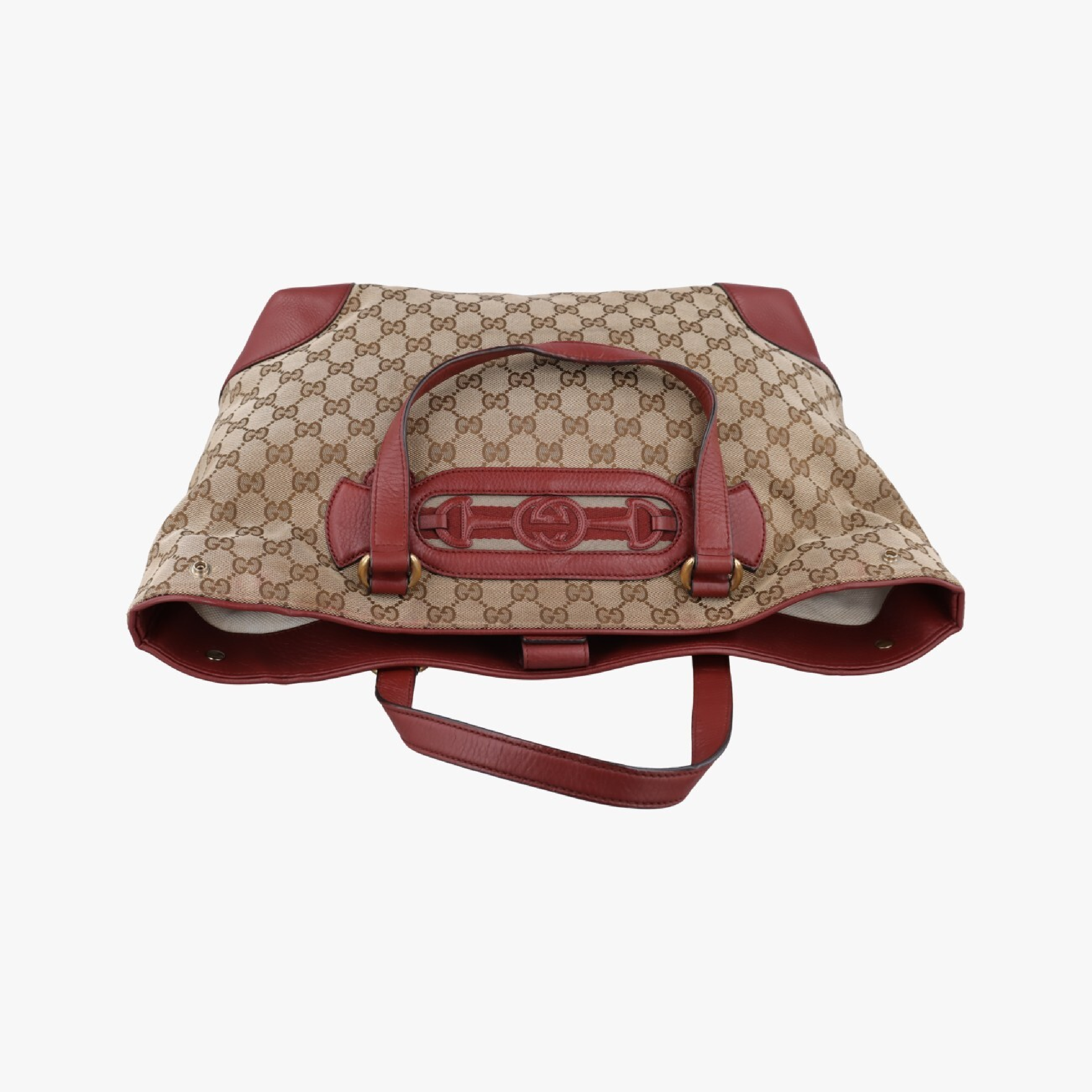 GG Canvas Sherry Red x Beige Canvas x Leather Handbag 296850 C012135459 — view 5