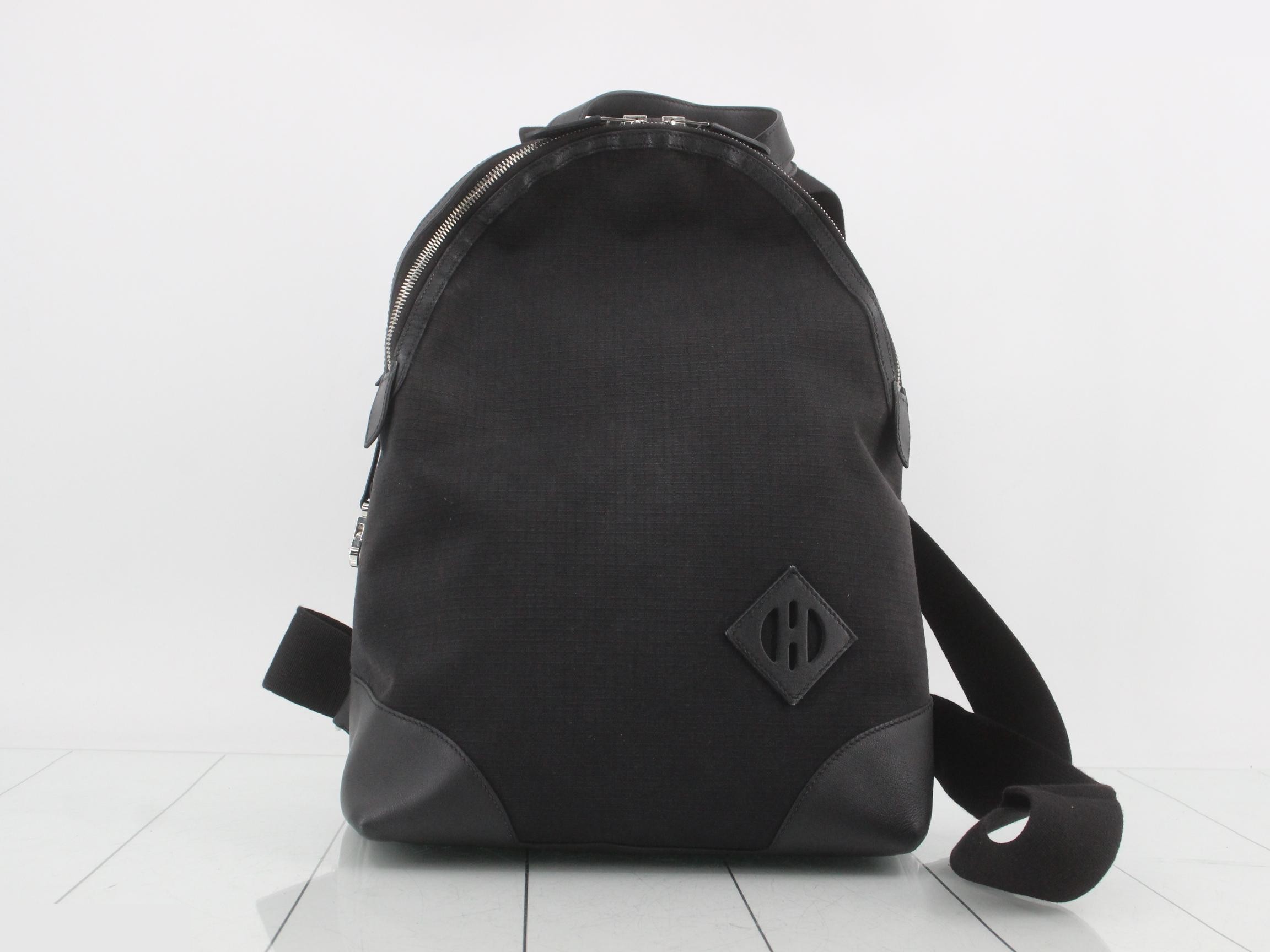 Sac Ad Allback Backpack, Black, Silver Hardware, B Stamp