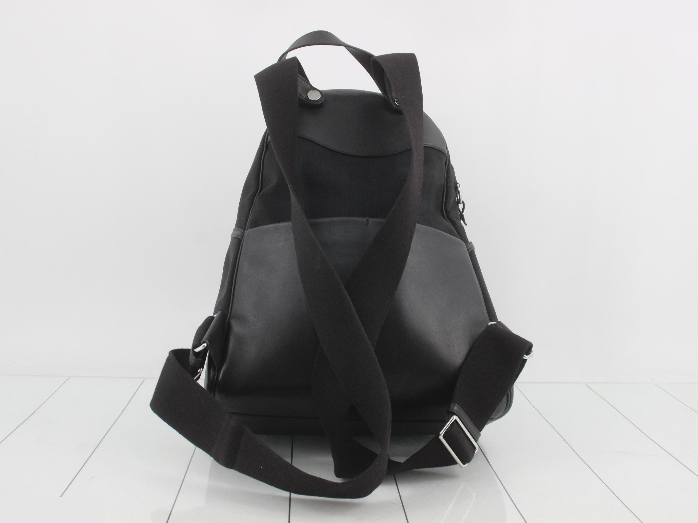 Sac Ad Allback Backpack, Black, Silver Hardware, B Stamp — view 2
