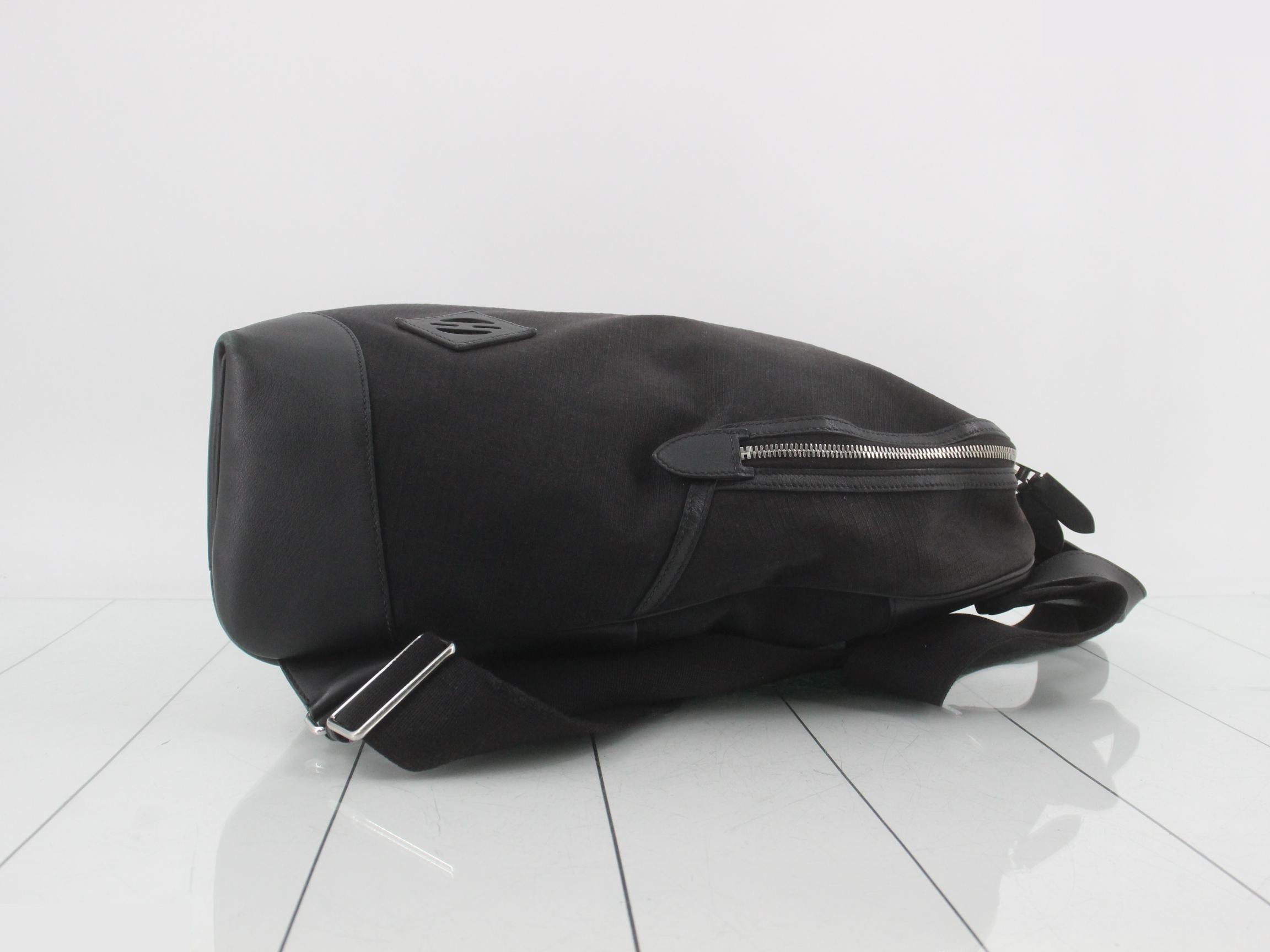 Sac Ad Allback Backpack, Black, Silver Hardware, B Stamp — view 3