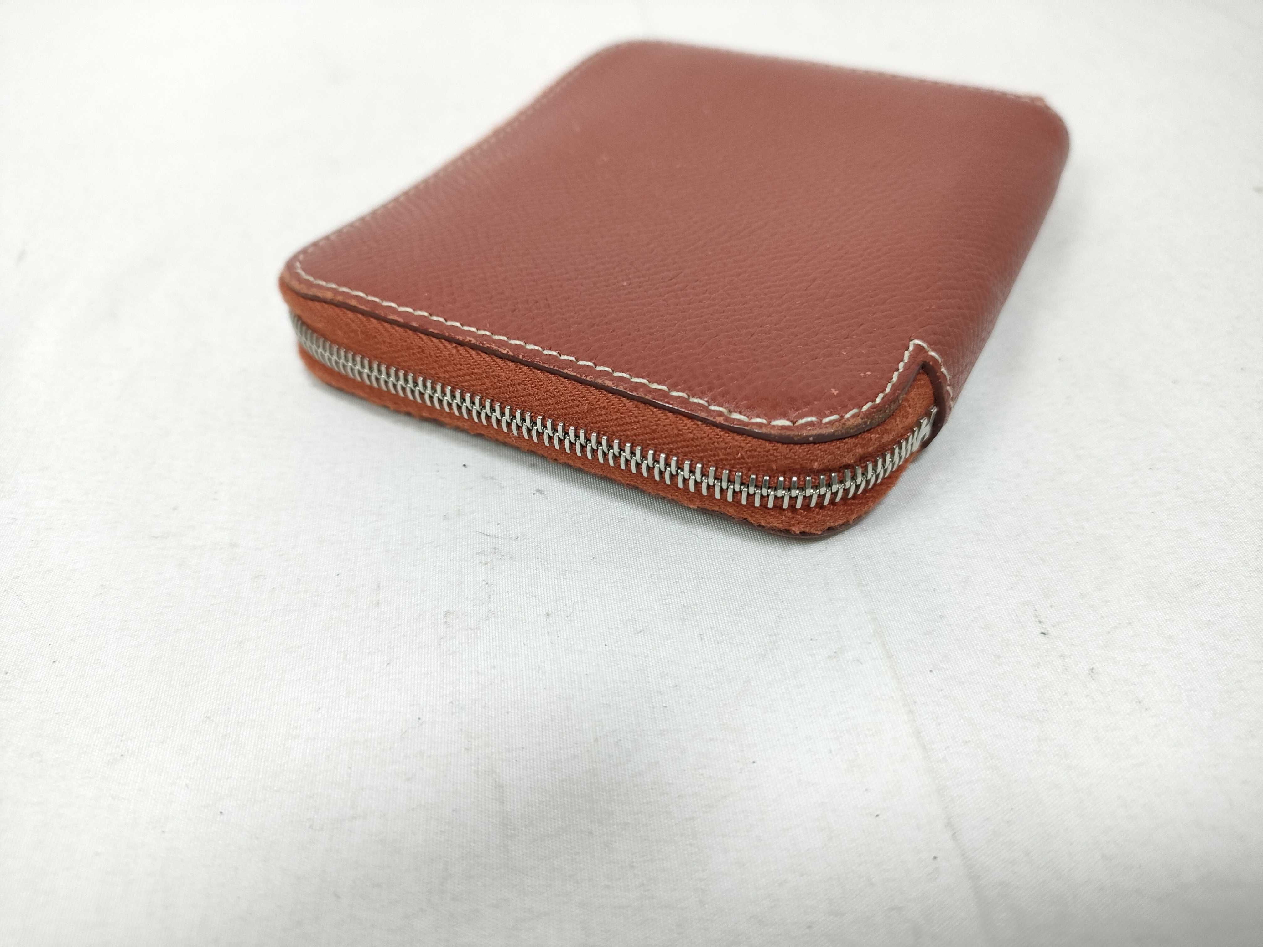 Azap Compact Silk In Wallet, Veau Epsom Leather, Brown, O Stamp — view 5