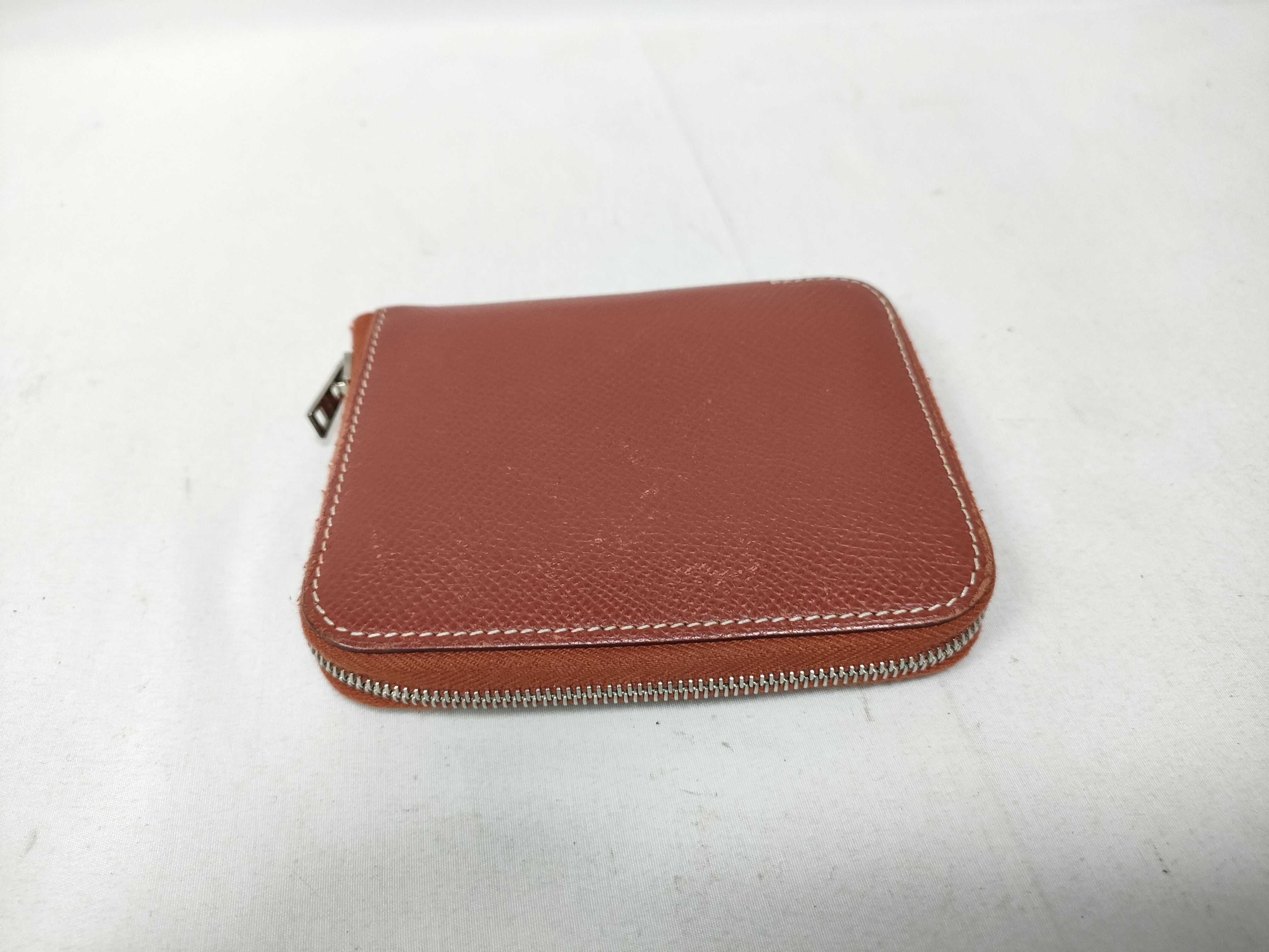 Azap Compact Silk In Wallet, Veau Epsom Leather, Brown, O Stamp — view 8