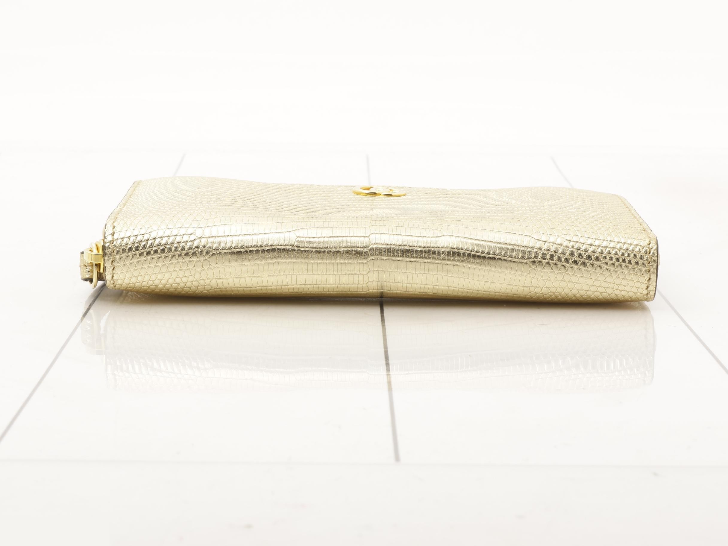Python GG Marmont Round Zipper Wallet — view 3