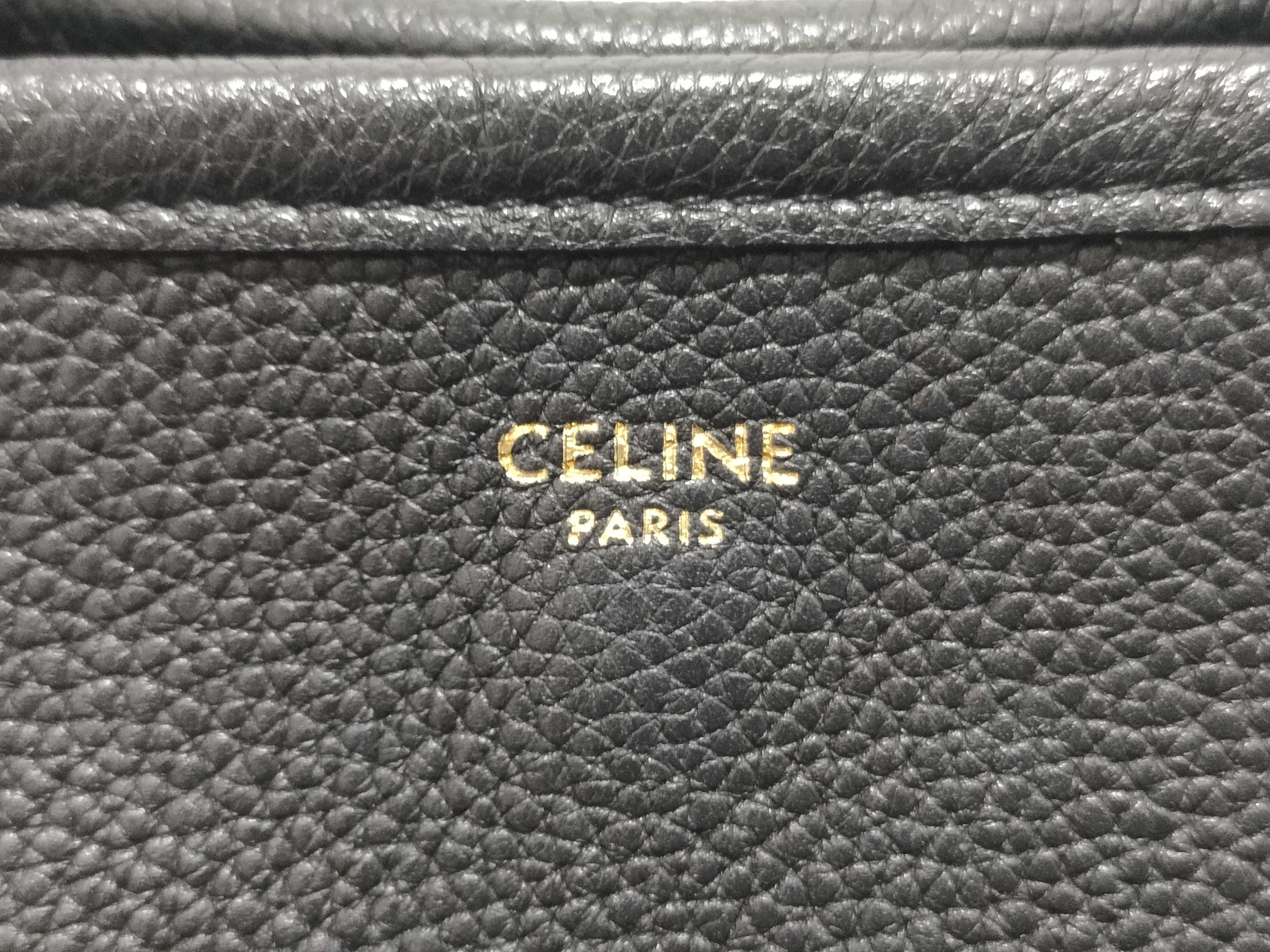 Small Fold Cabas Leather 2-Way Handbag, Black Tote Bag — view 12