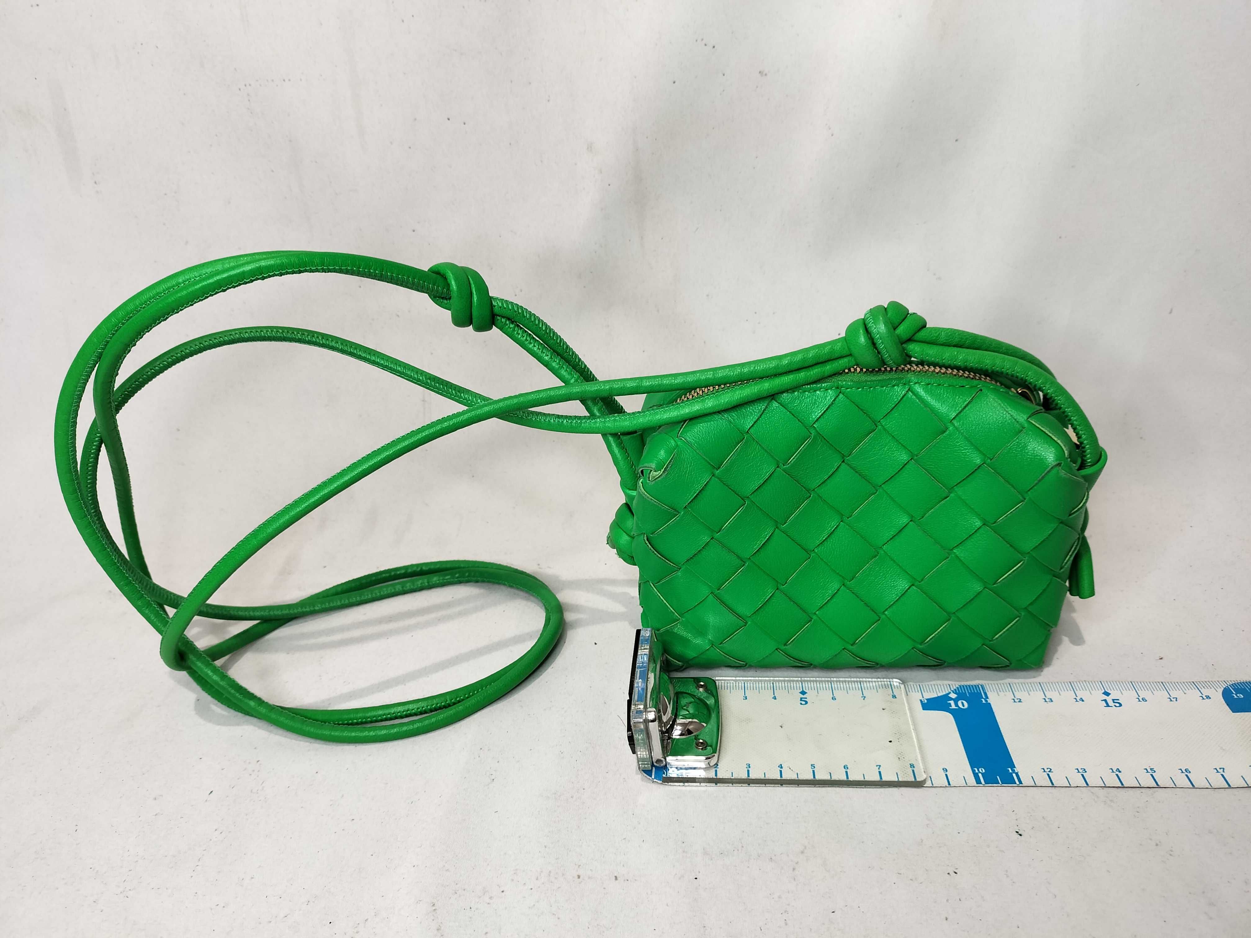 Intrecciato Mini Loop Leather Shoulder Bag — view 2
