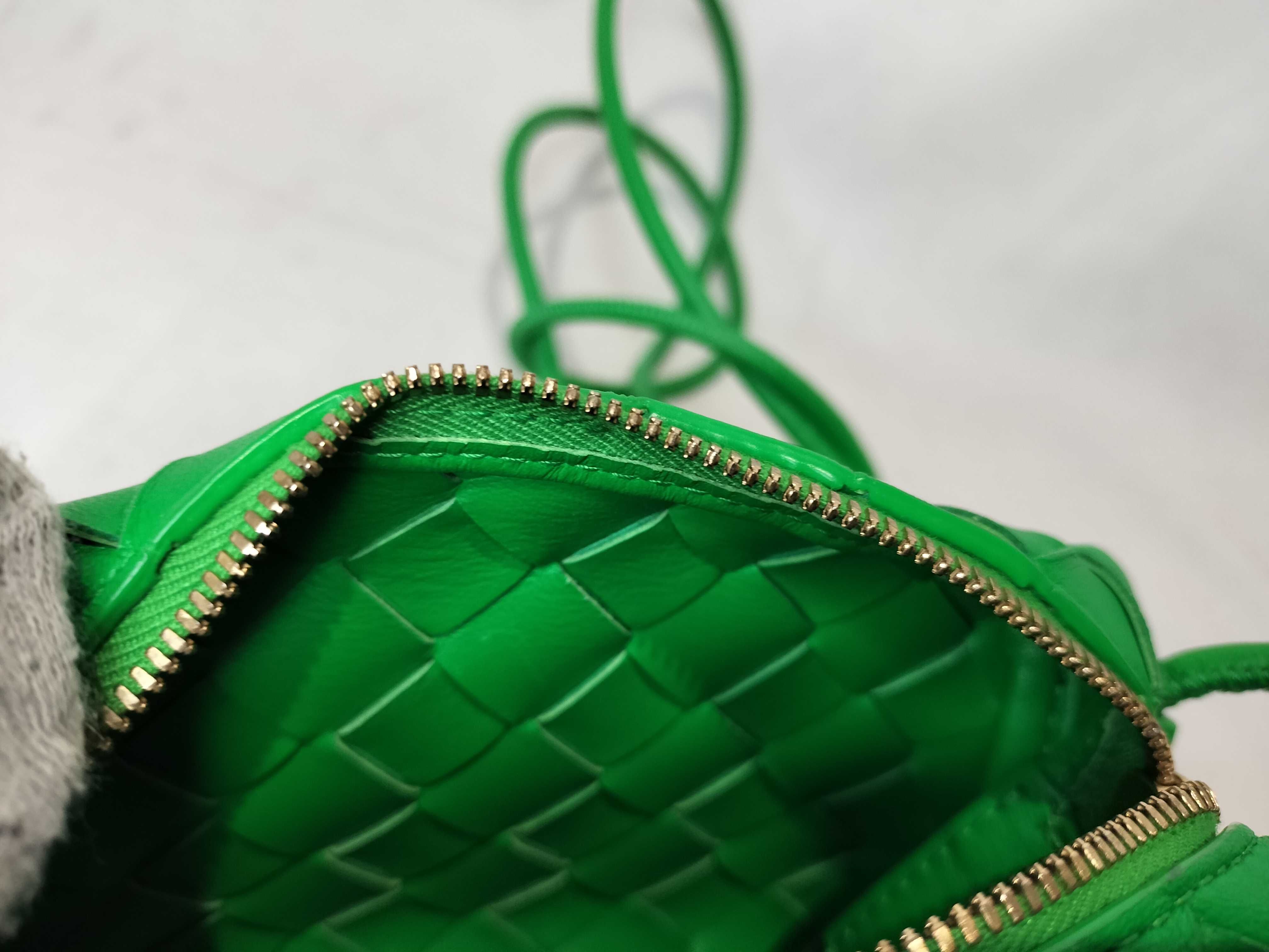 Intrecciato Mini Loop Leather Shoulder Bag — view 11