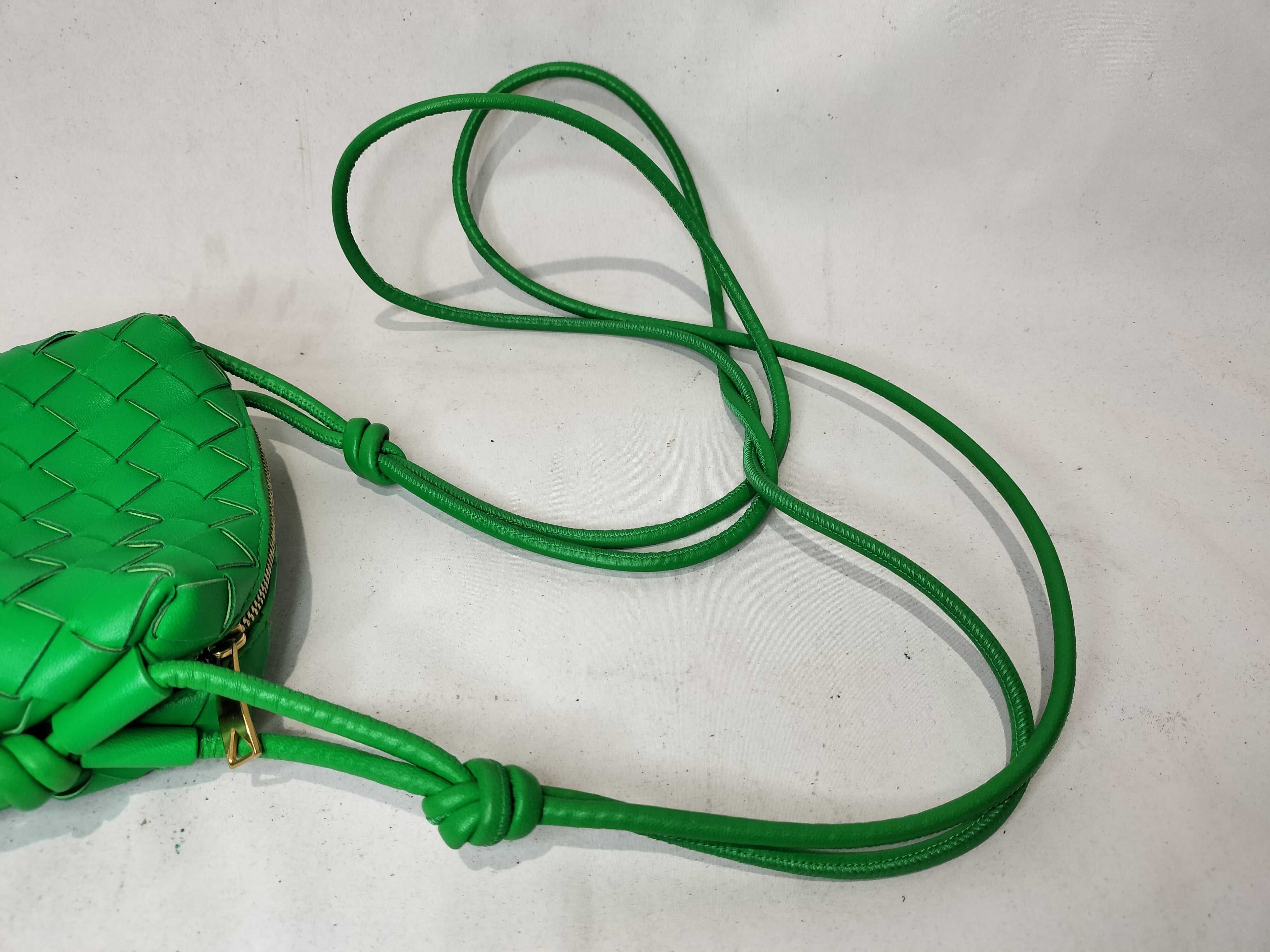 Intrecciato Mini Loop Leather Shoulder Bag — view 3