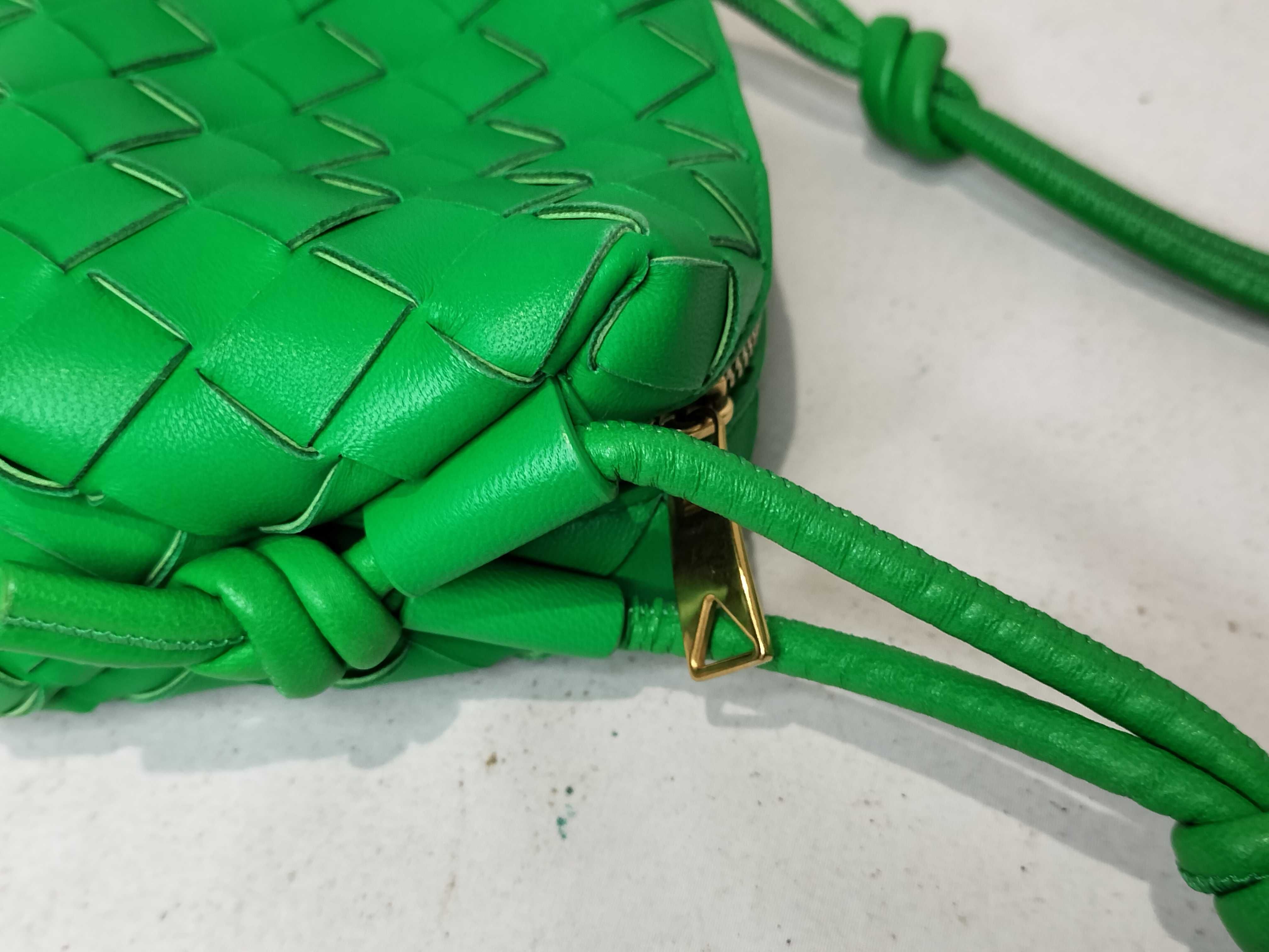 Intrecciato Mini Loop Leather Shoulder Bag — view 5