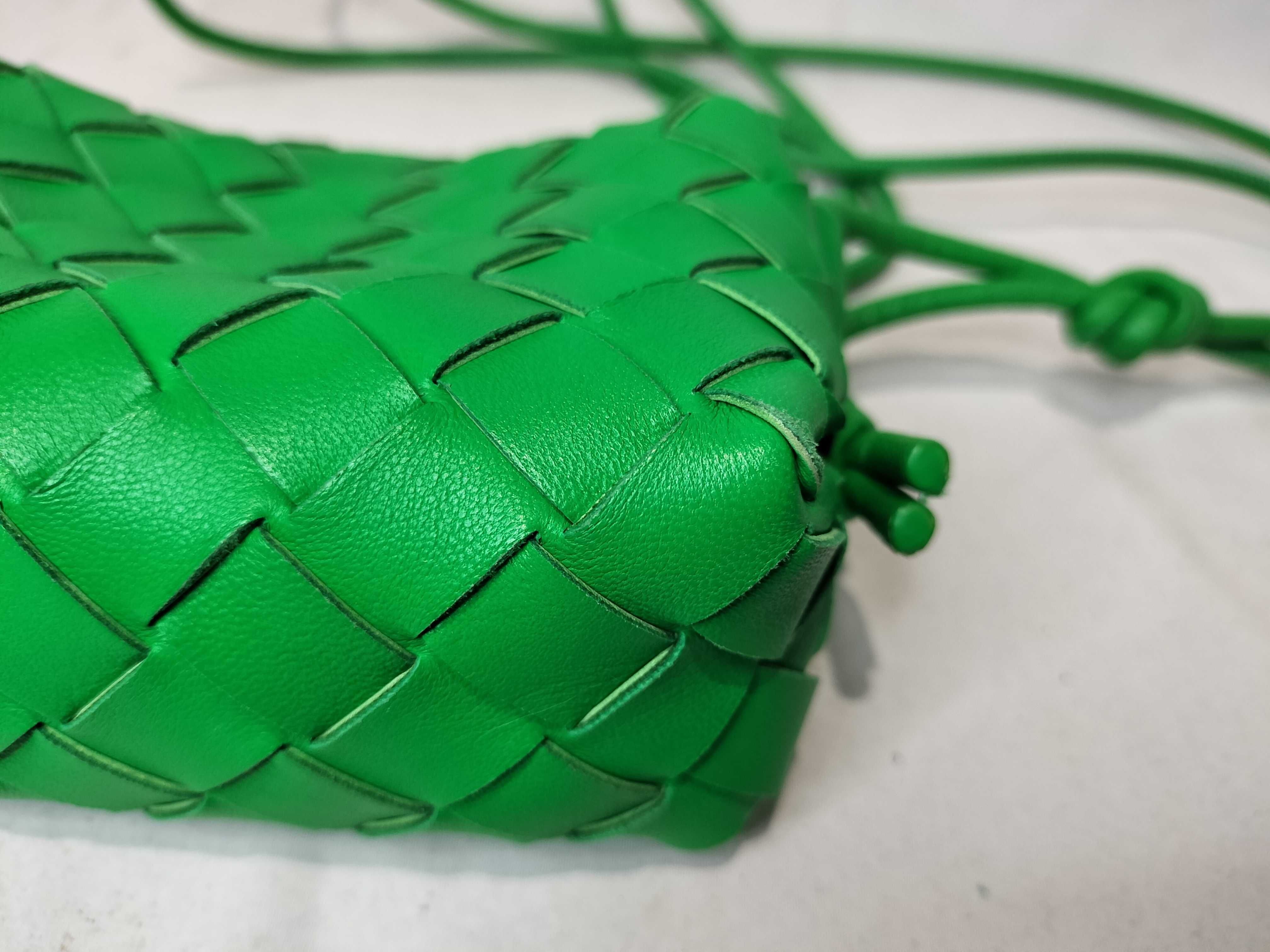 Intrecciato Mini Loop Leather Shoulder Bag — view 6