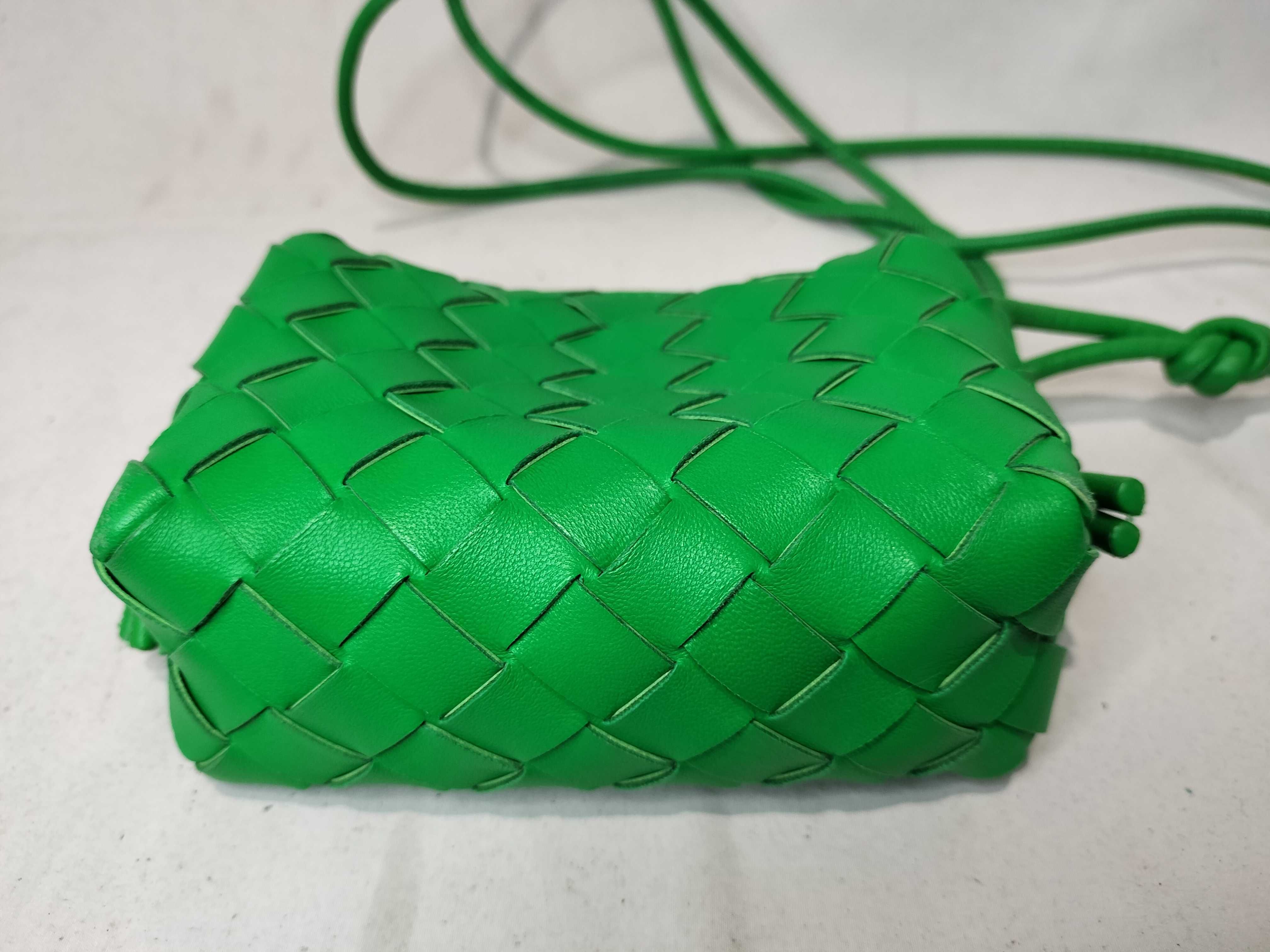 Intrecciato Mini Loop Leather Shoulder Bag — view 7