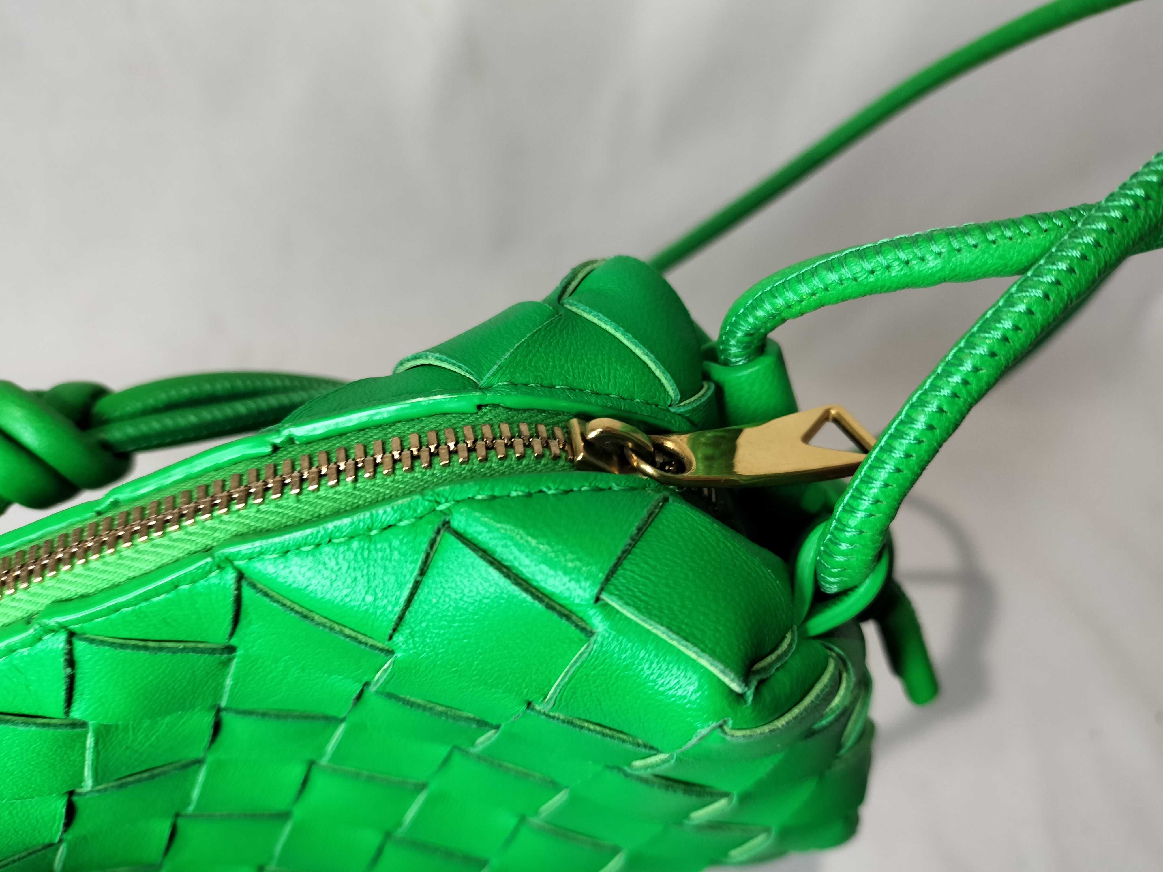 Intrecciato Mini Loop Leather Shoulder Bag — view 8