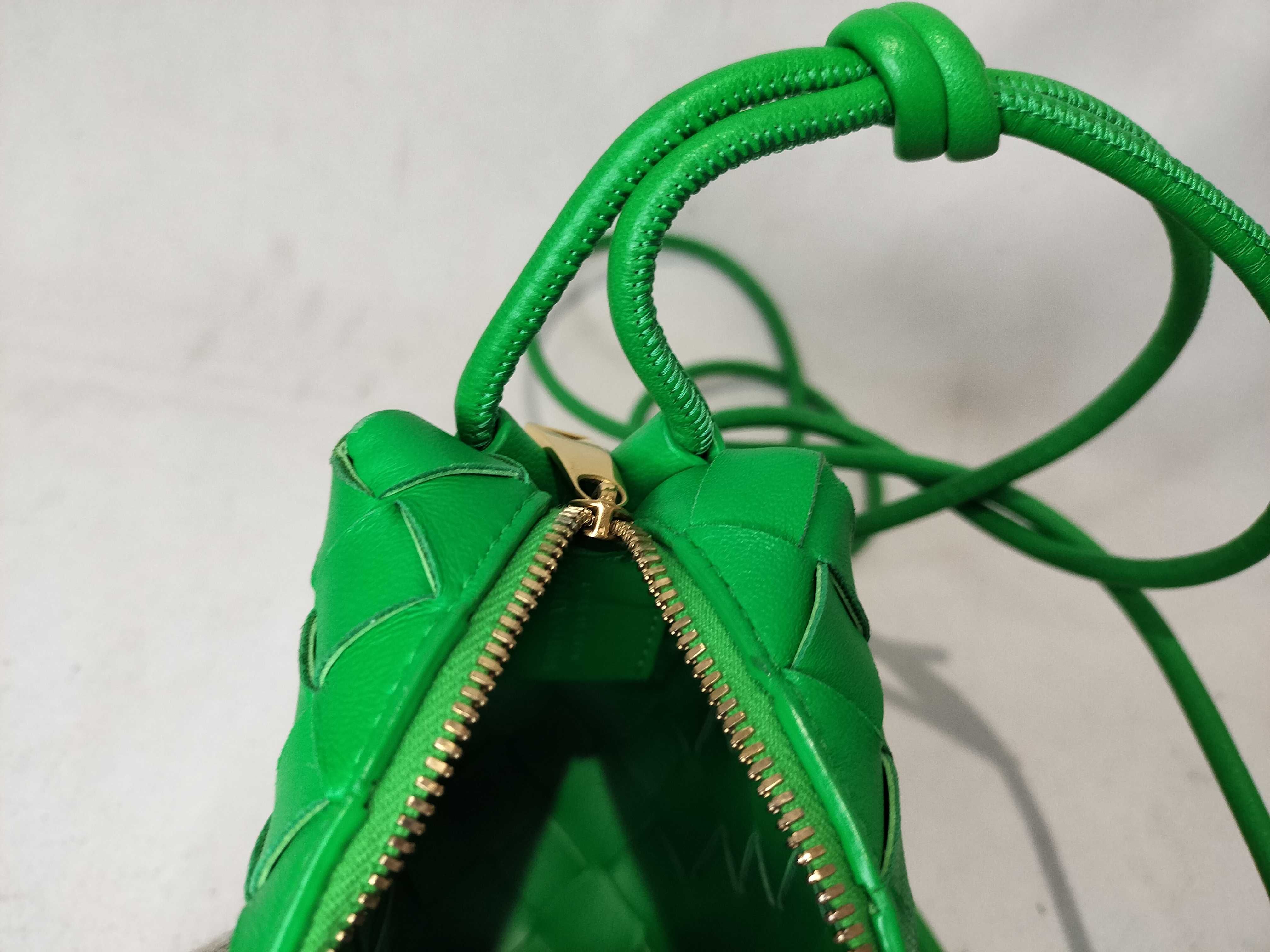 Intrecciato Mini Loop Leather Shoulder Bag — view 10