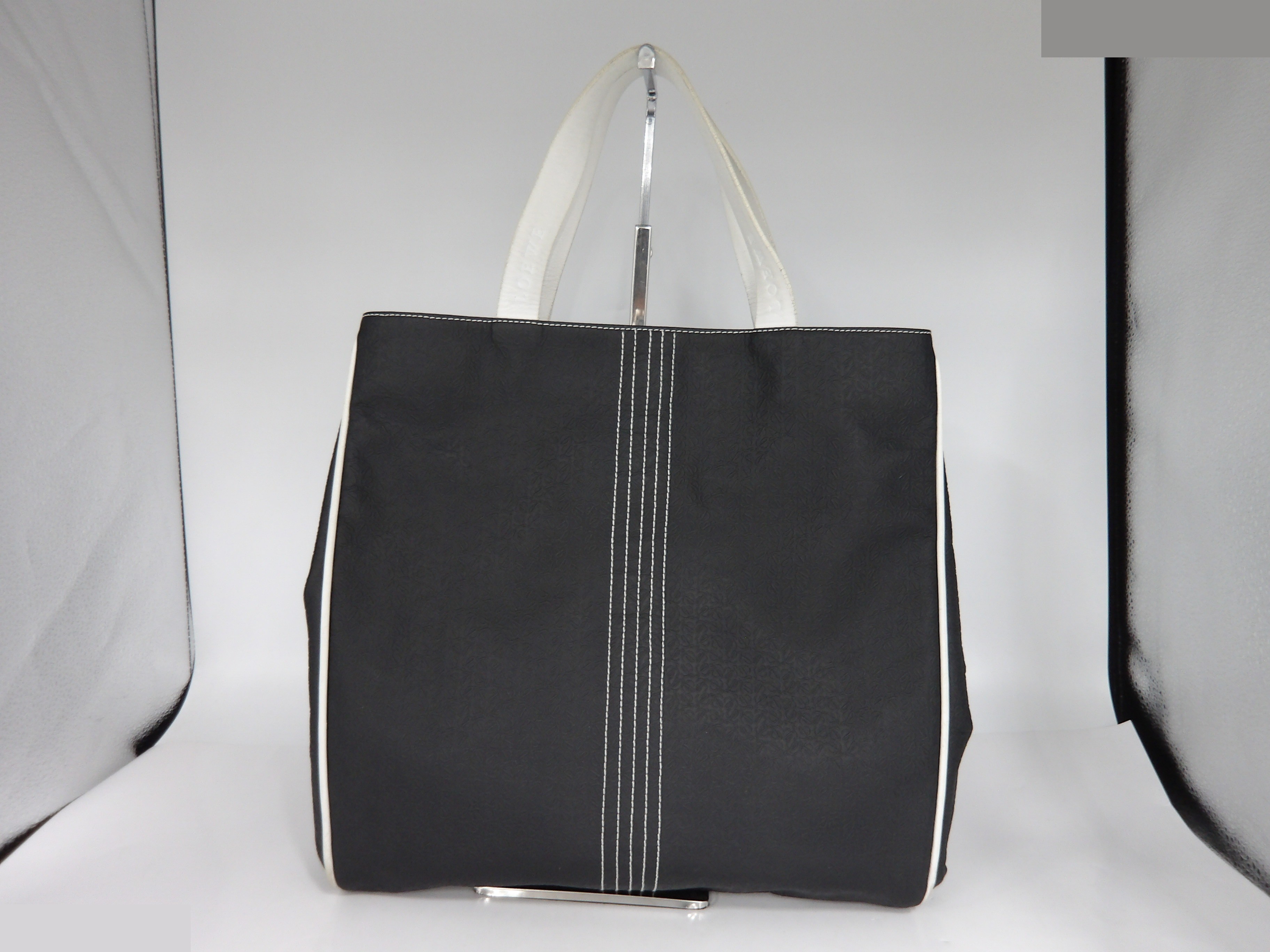 Repeat Anagram Tote Bag/Handbag with Silver Hardware — view 2