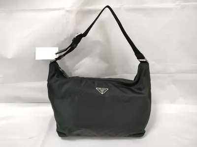Nylon One-Shoulder Bag with Triangle Logo