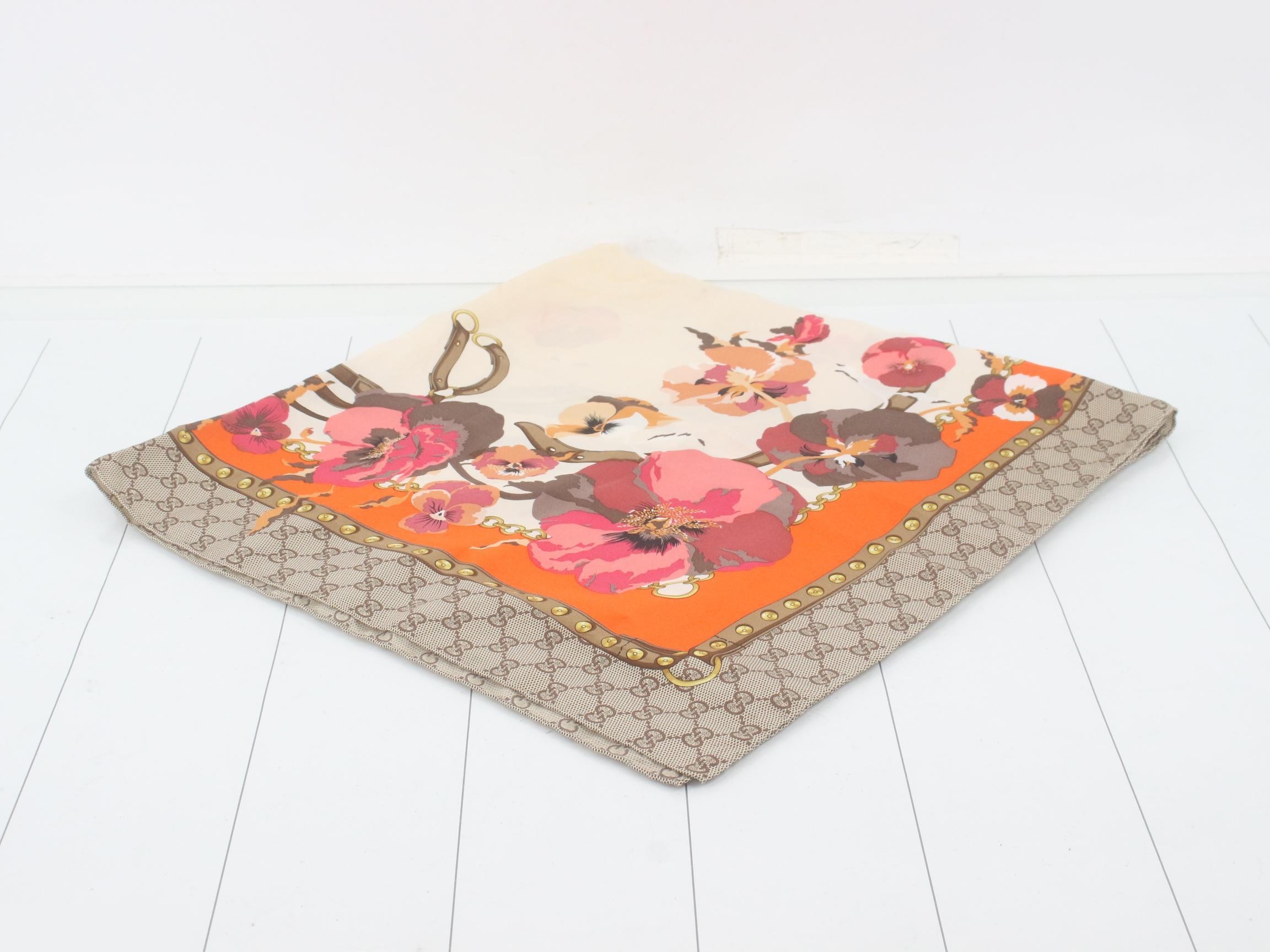 GG Scarf, Flower, Silk — view 2