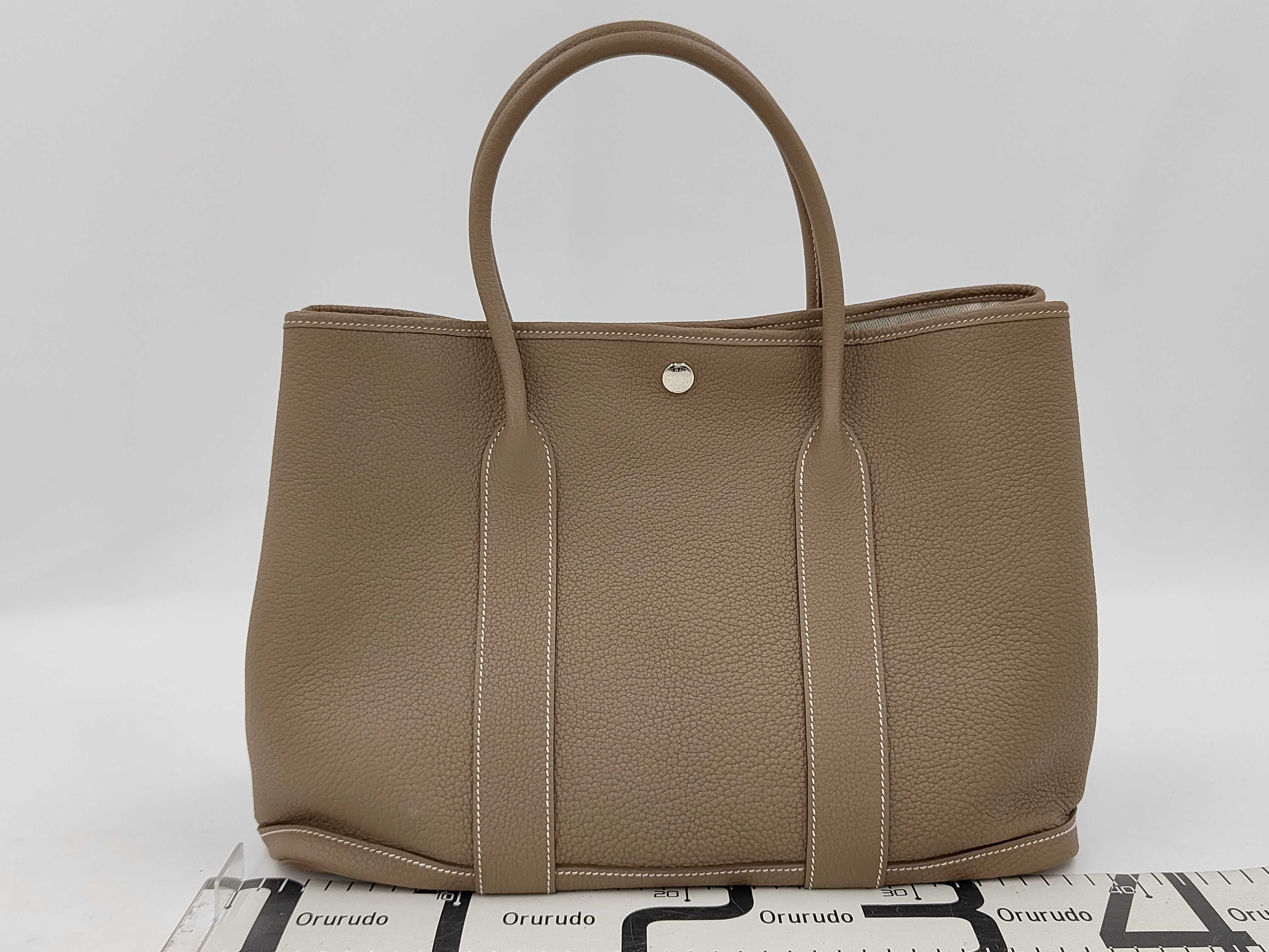 Garden Party 3897 PM Negonda Etoupe Silver Hardware Y Stamp Handbag — view 2