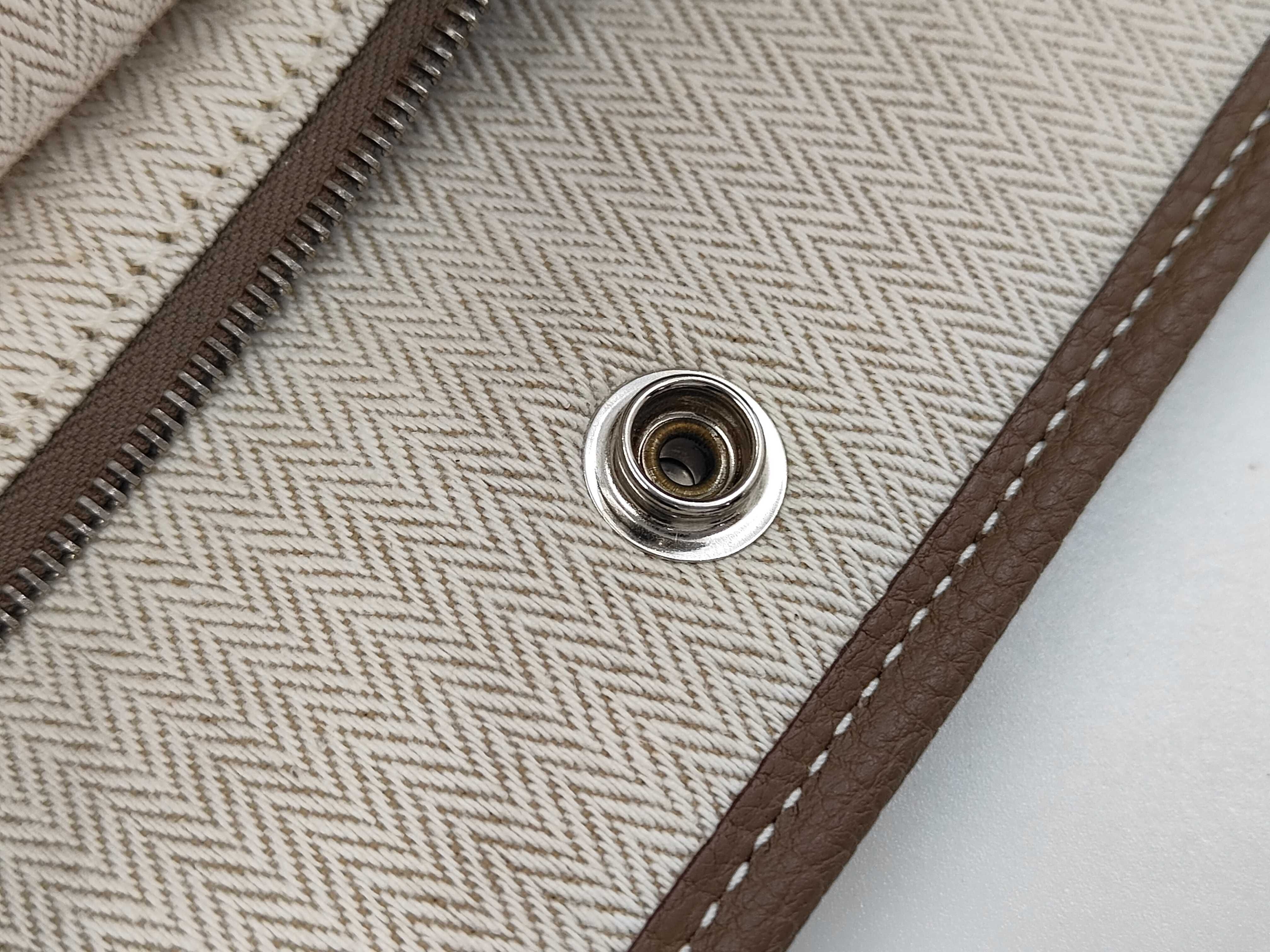 Garden Party 3897 PM Negonda Etoupe Silver Hardware Y Stamp Handbag — view 11