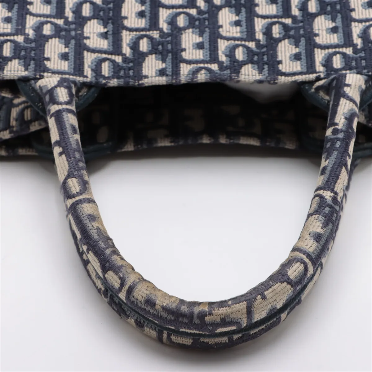Oblique Book Tote Small Canvas Tote Bag Navy — view 5